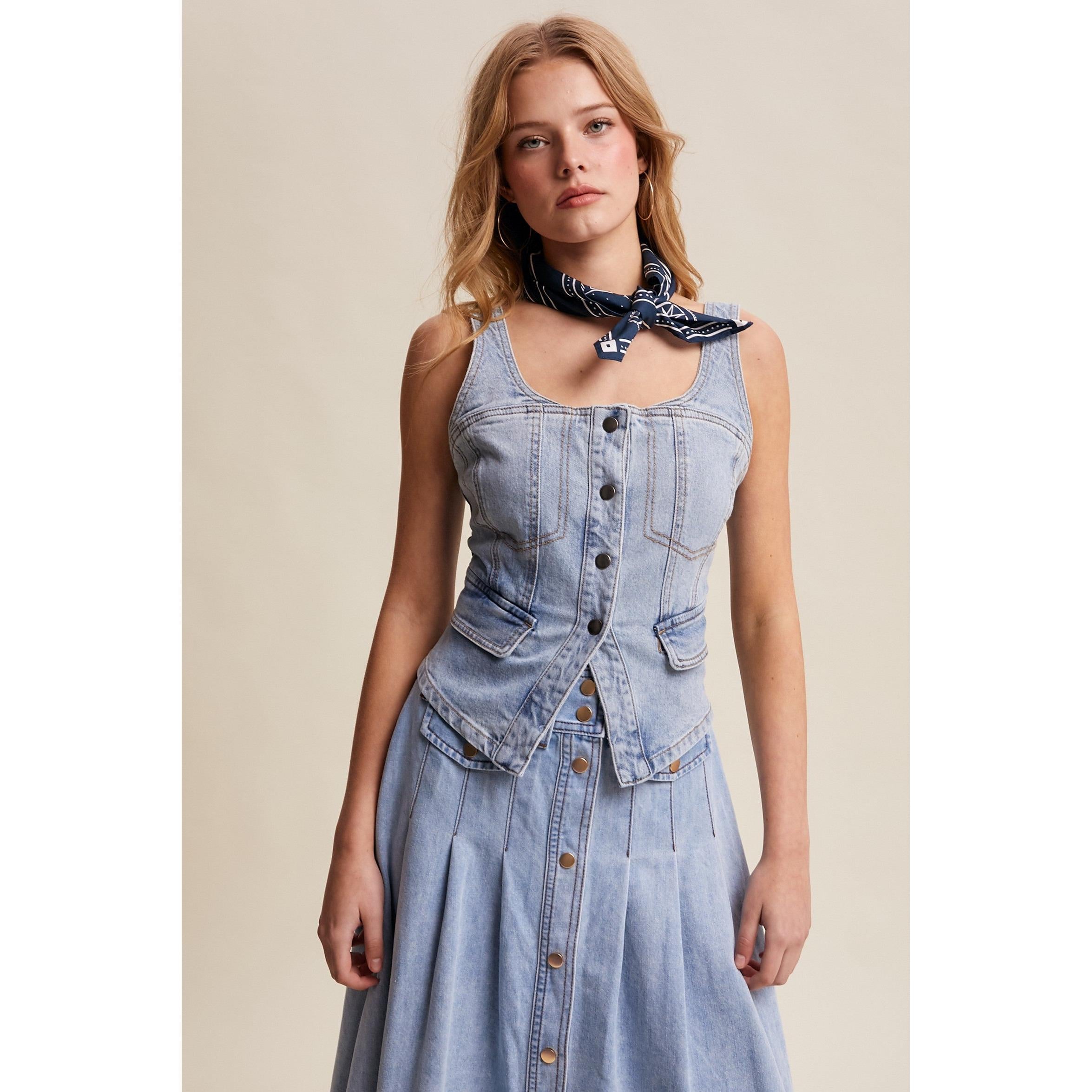 denim corset top