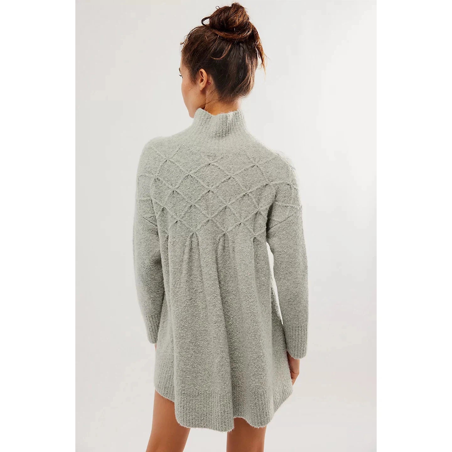 Free People Jaci Sweater Dress Heather Grey Olive Boutique