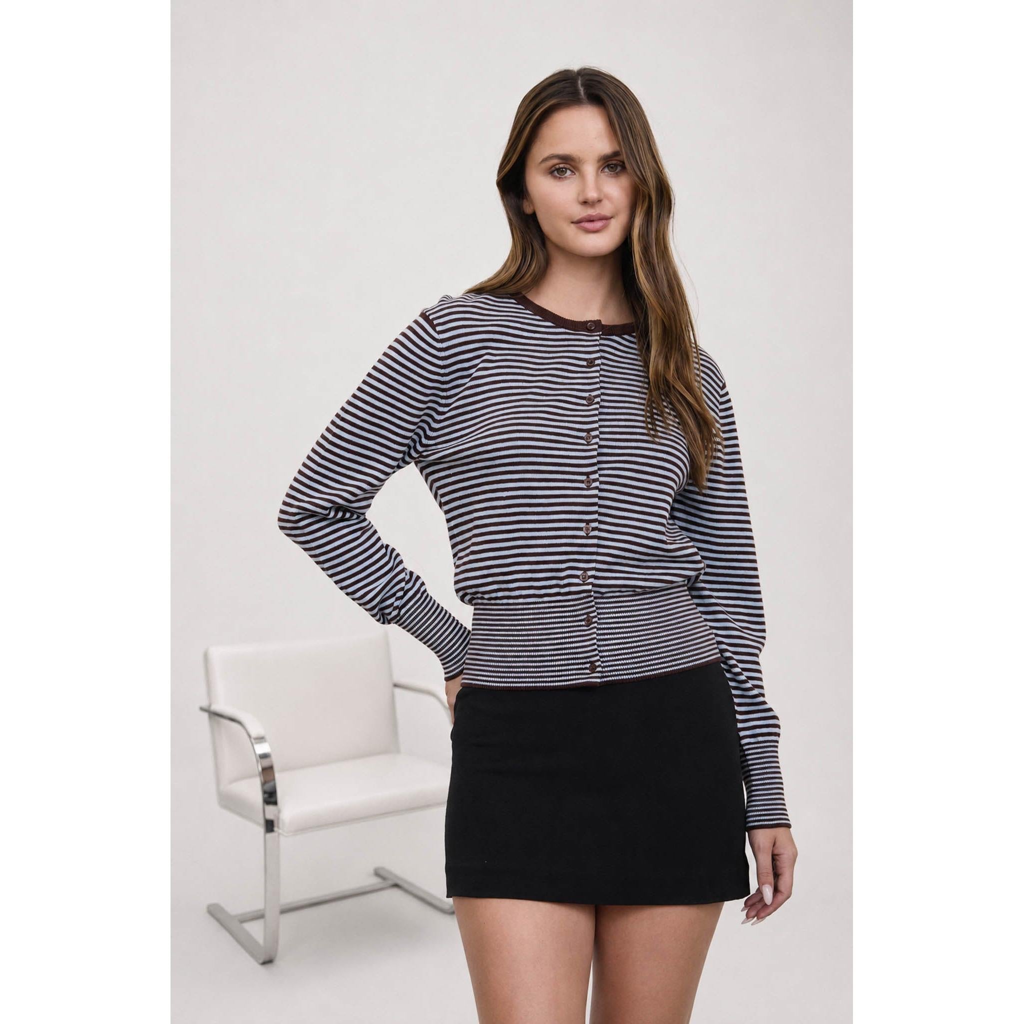 stripe cardigan