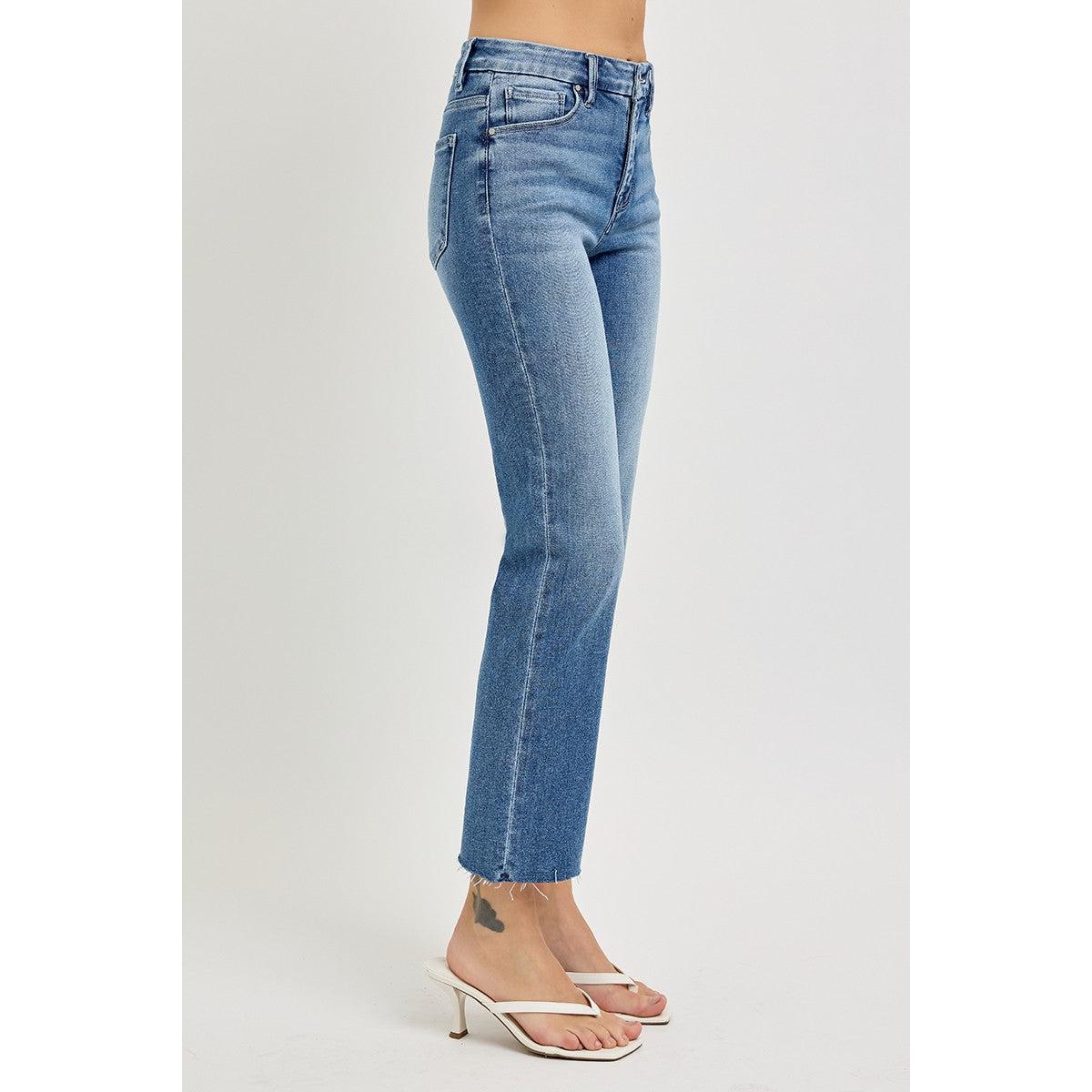 Risen Tummy Control High Rise Crop Straight || Medium