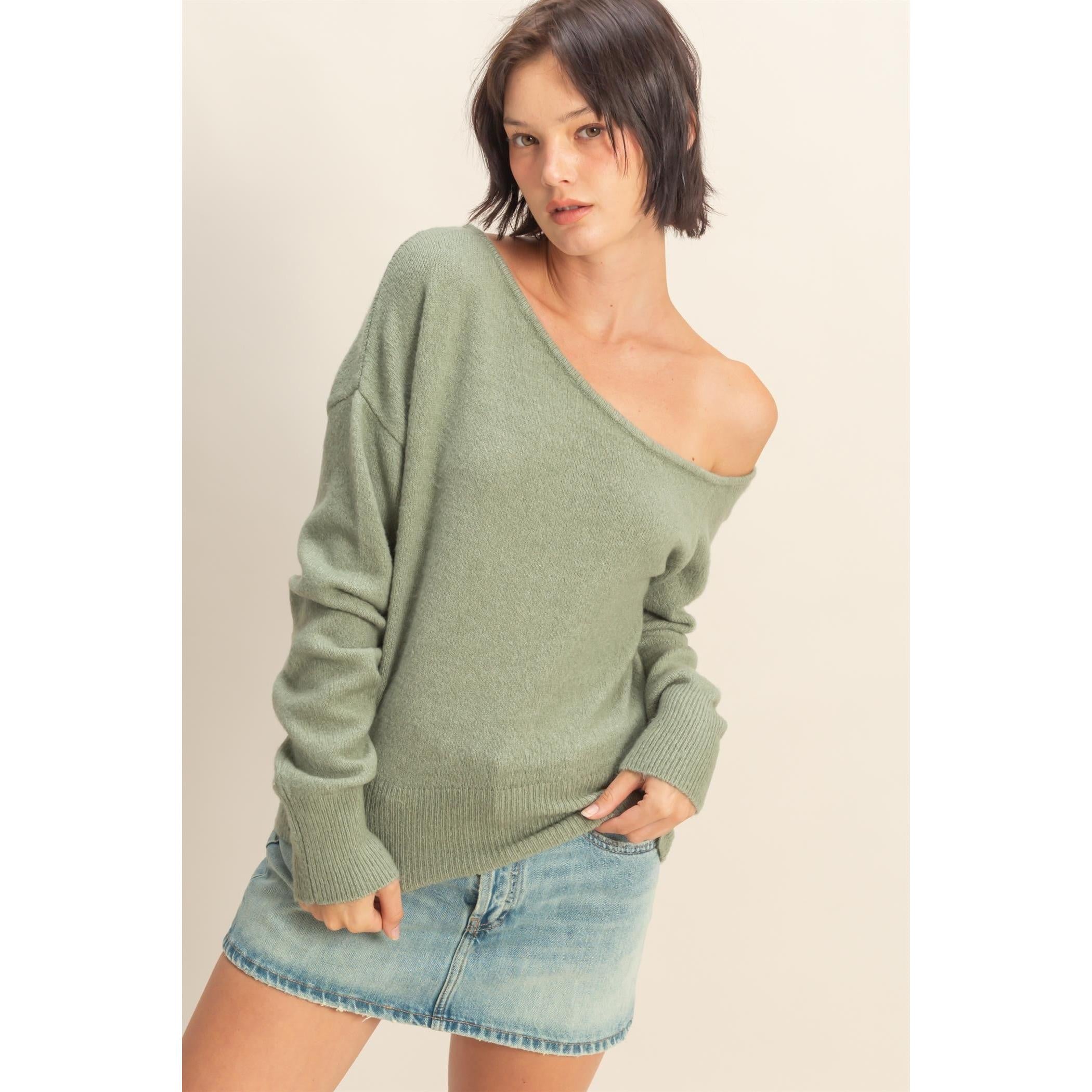 One Shoulder Sweater
