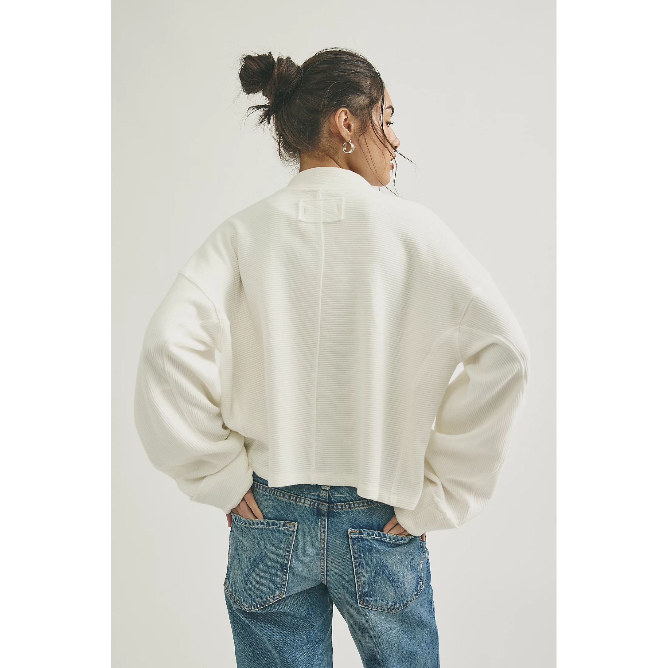 Free People Celeste Quarter Zip || Clean Ivory