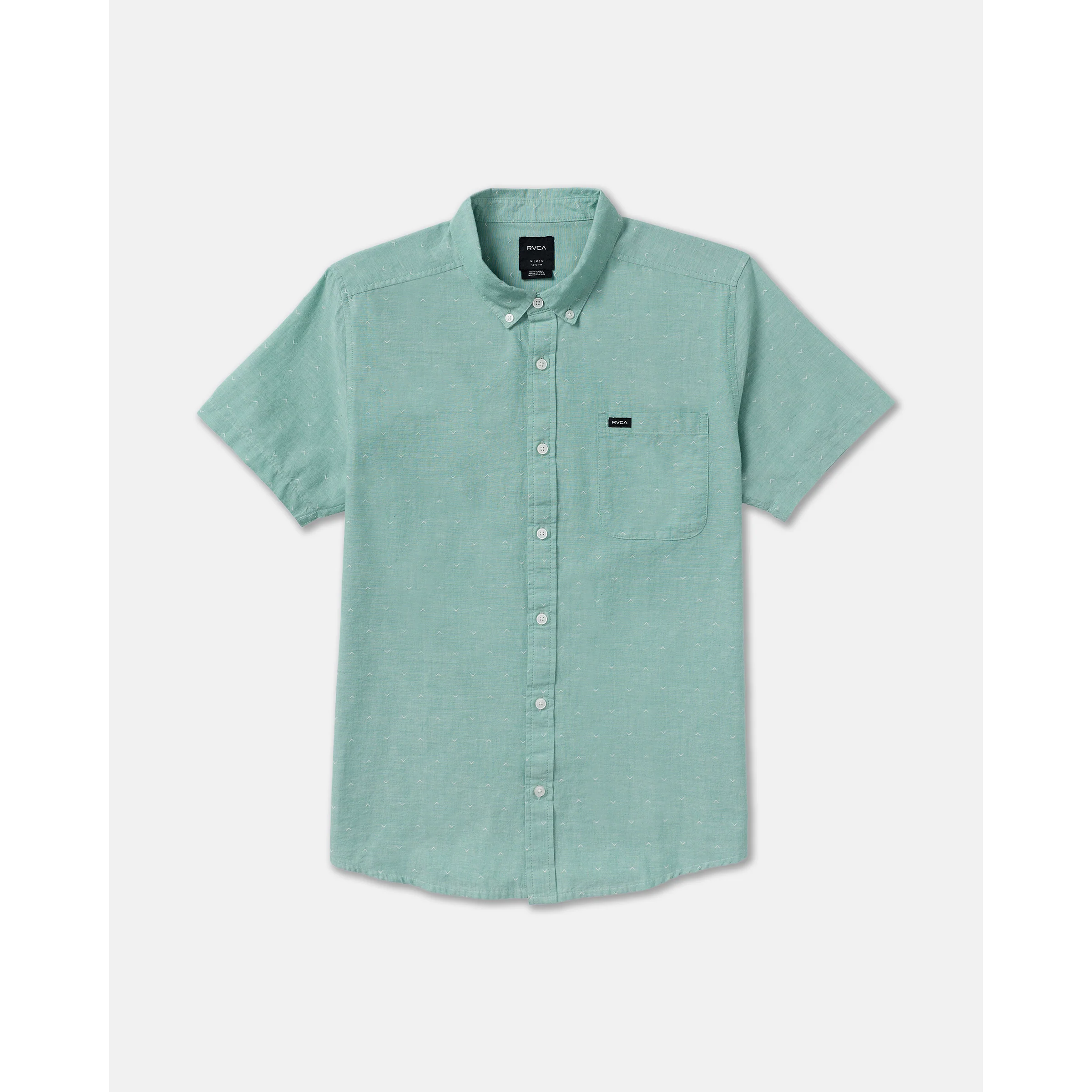 RVCA That'll Do Dobby Short Sleeve Shirt || Bottle Green