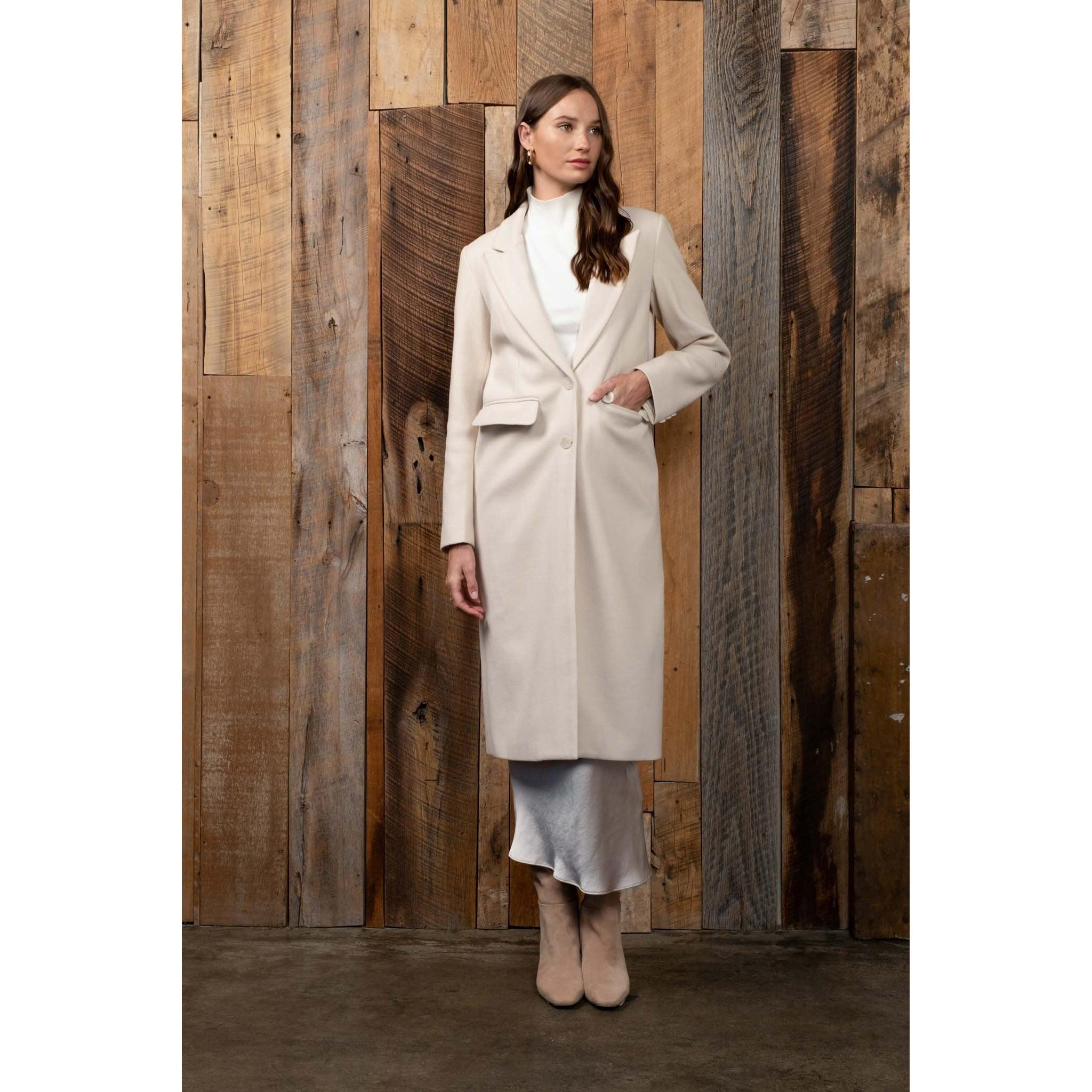 Long Button Front Coat