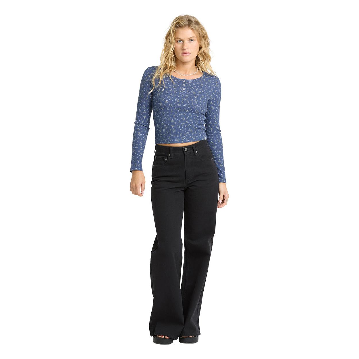 Billabong Jamie Long Sleeve Knit Top || Classic Navy