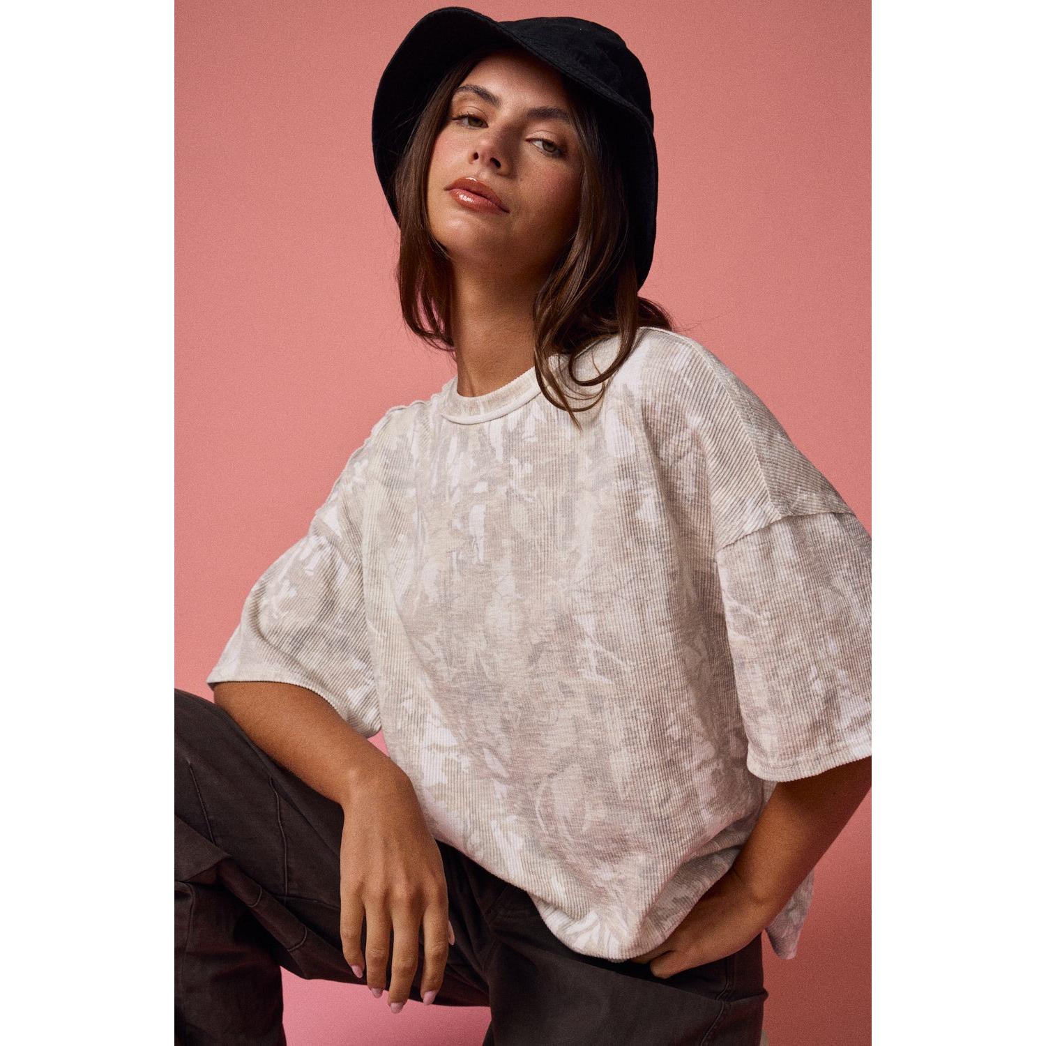 Relaxed Camo Ribbed Tee || Camo
