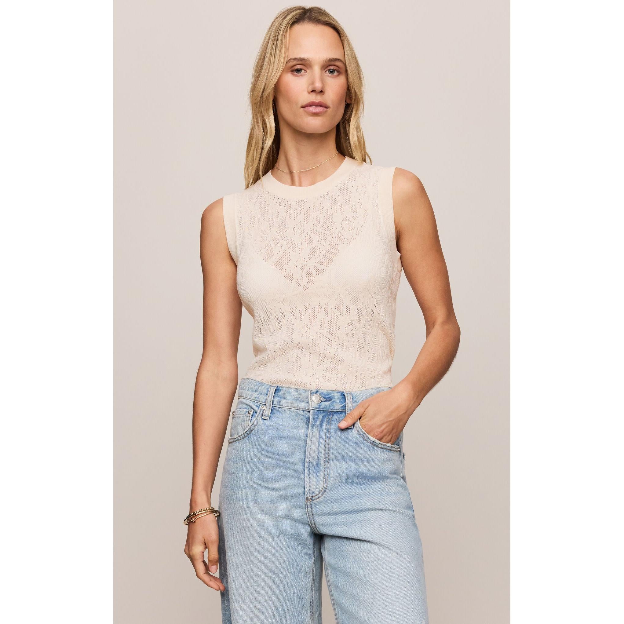 Z Supply Tibi Mesh Tank || Cloud