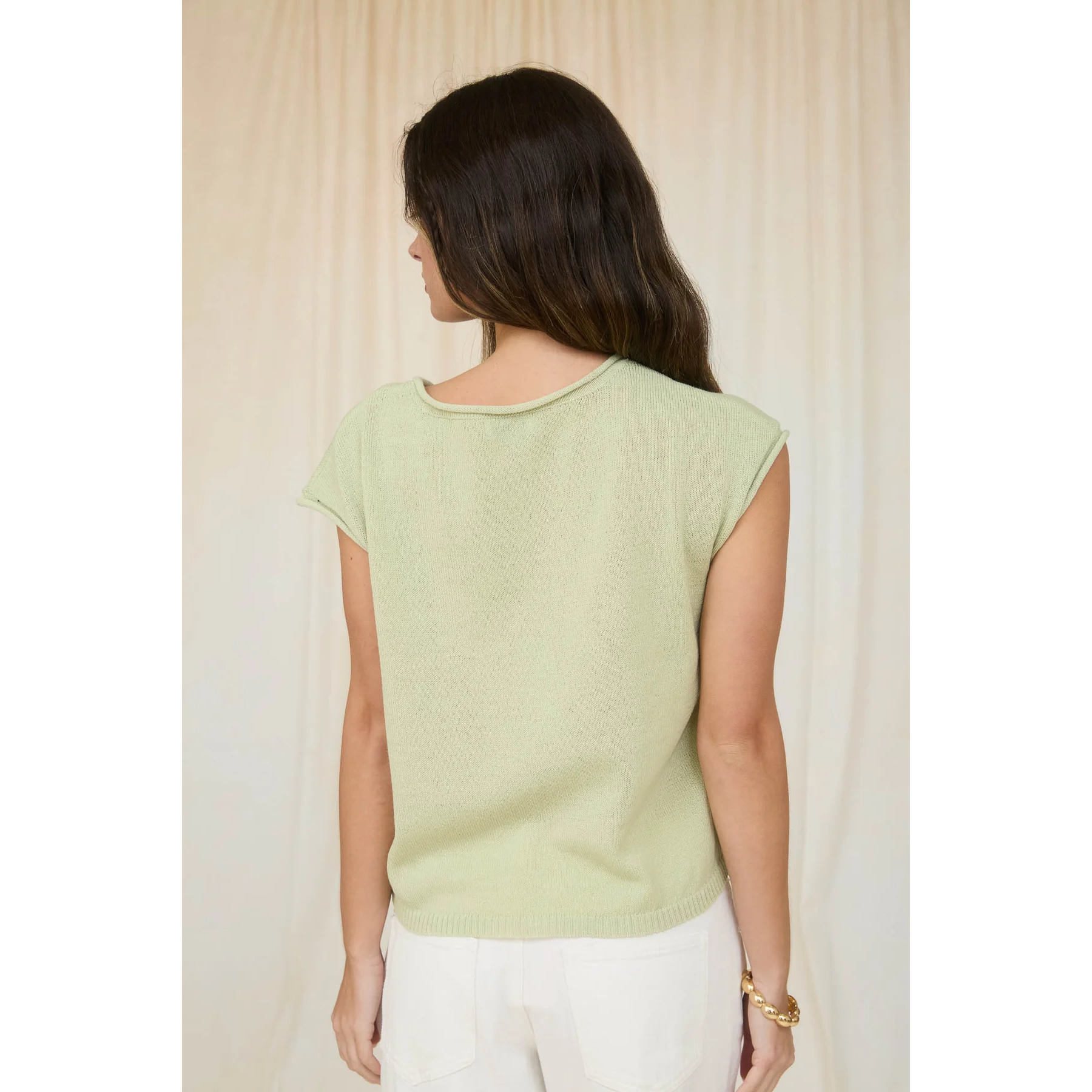 Raw Edge Drop Shoulder Sweater