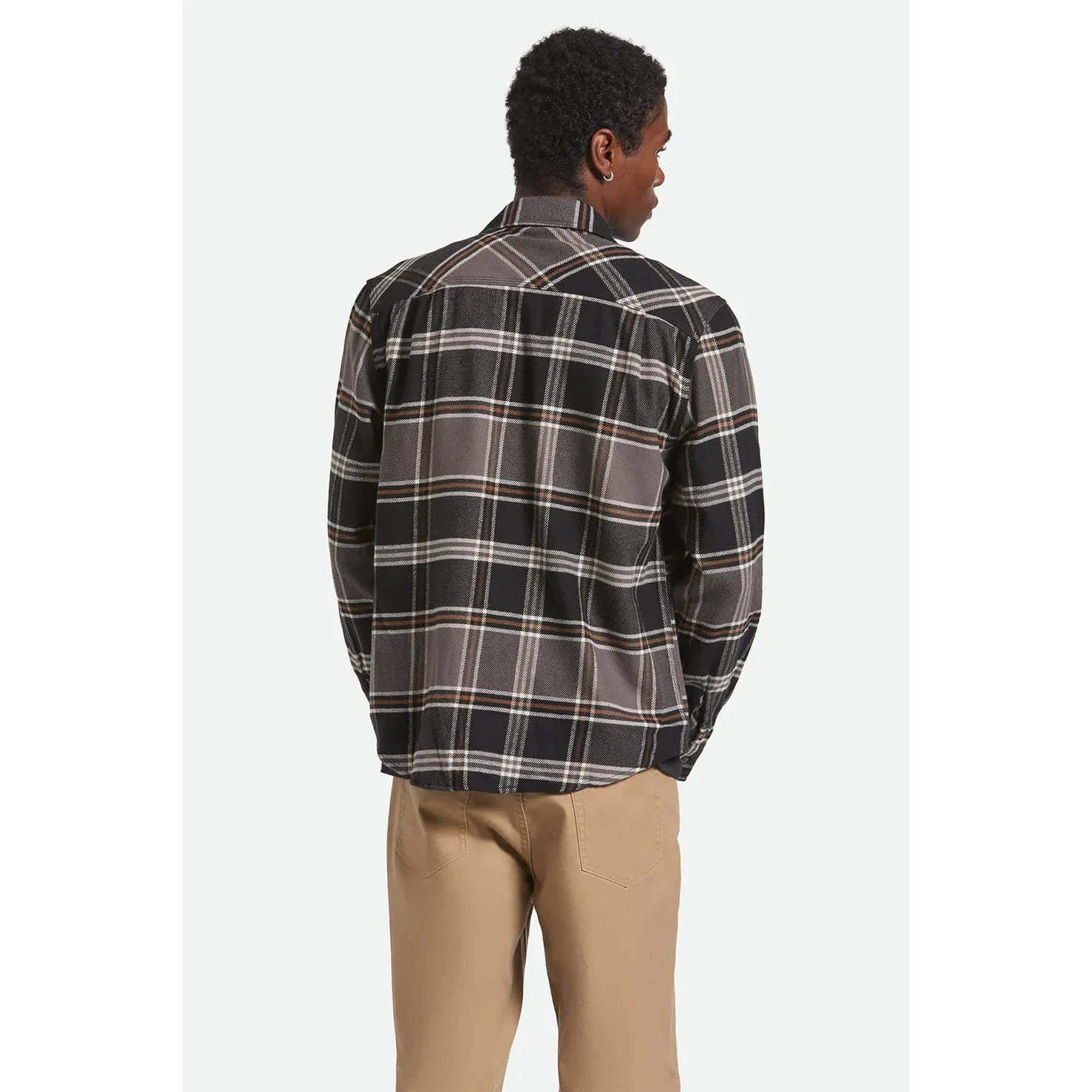 Brixton Bowery Flannel || Black/charcoal/pinecone