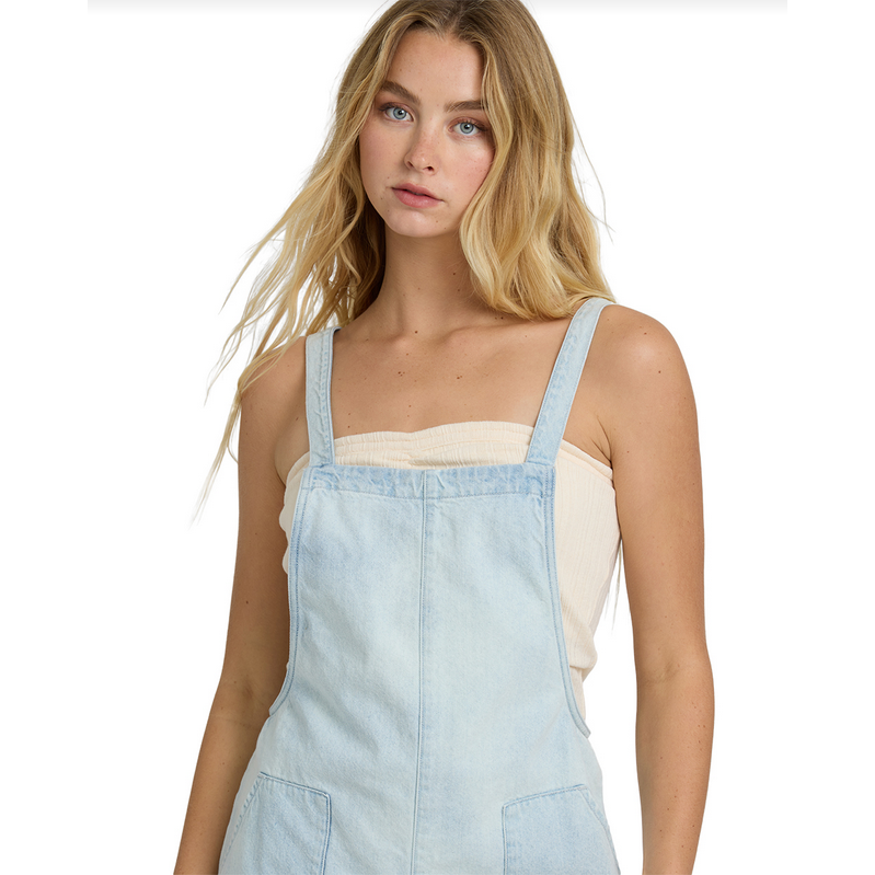 Billabong Beach Crush Denim Overall || Blue Mist