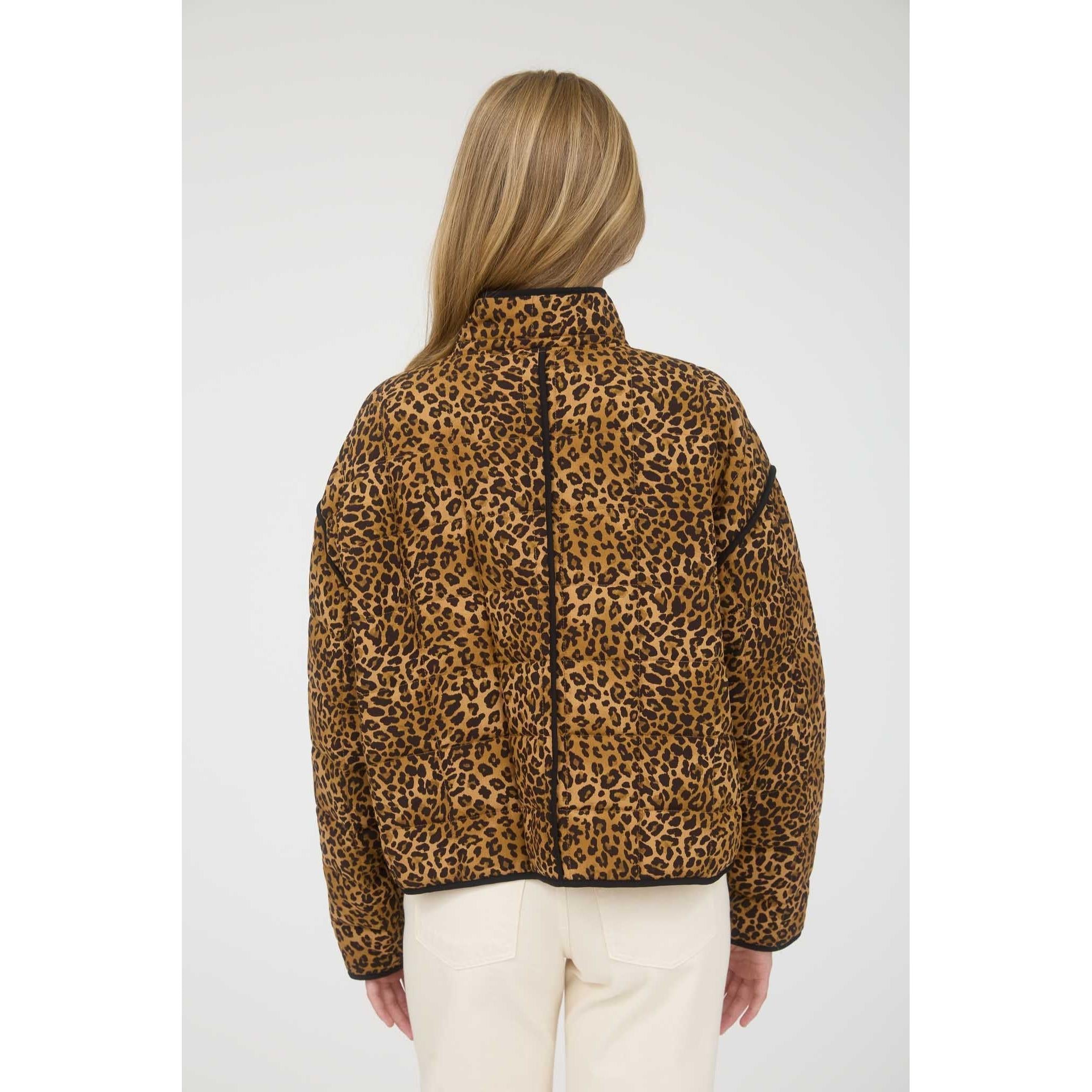 Quilted Leopard Jacket || Brown Multi