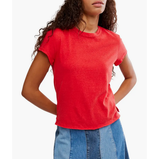 red free people t-shirt