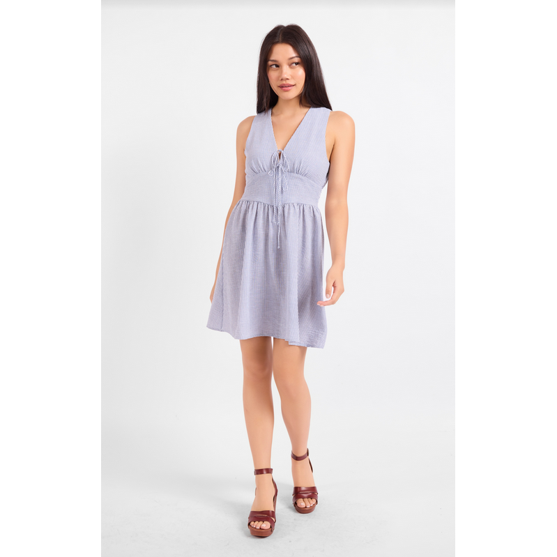 Sadie & Sage blue and white stripe dress