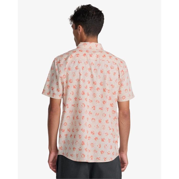 RVCA Botanical Short Sleeve Shirt || Blush