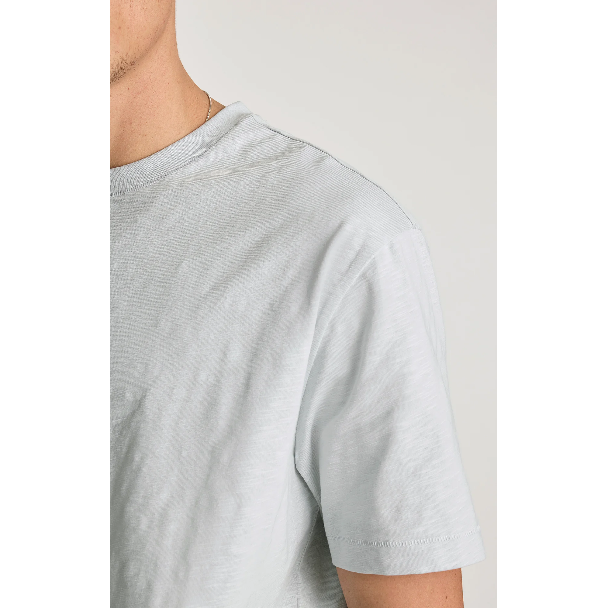 Mavi Slub Crew Neck T-Shirt || Pearl Blue