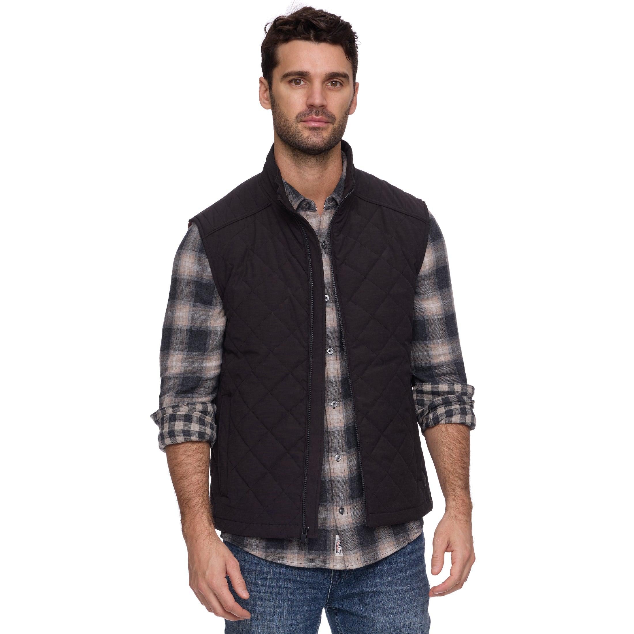 flag & anthem mens quilted vest 