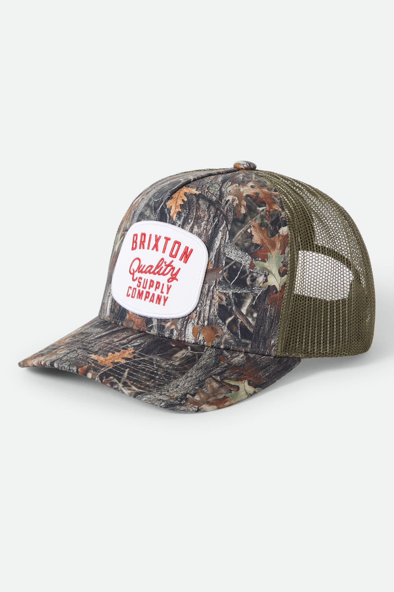 Brixton Hubal Trucker Hat || Tree Camo/Olive