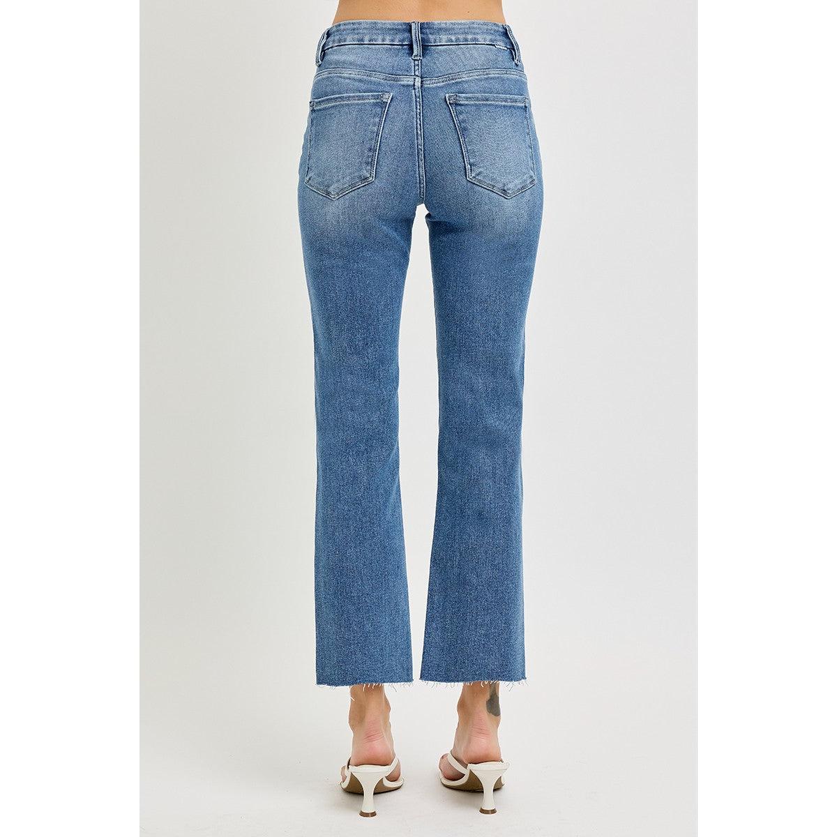 Risen Tummy Control High Rise Crop Straight || Medium