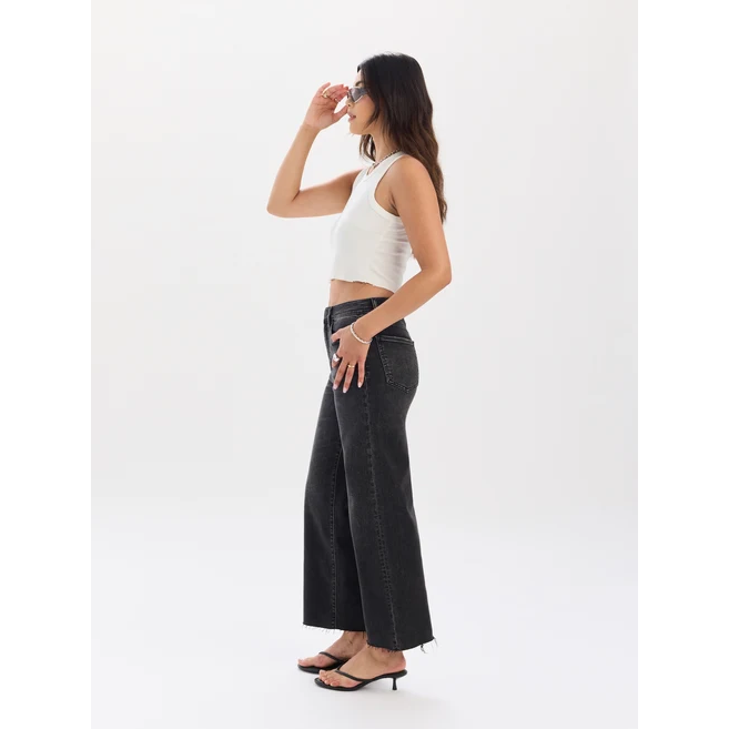 DAZE Pleaser High Rise Wide Ankle || Twilight