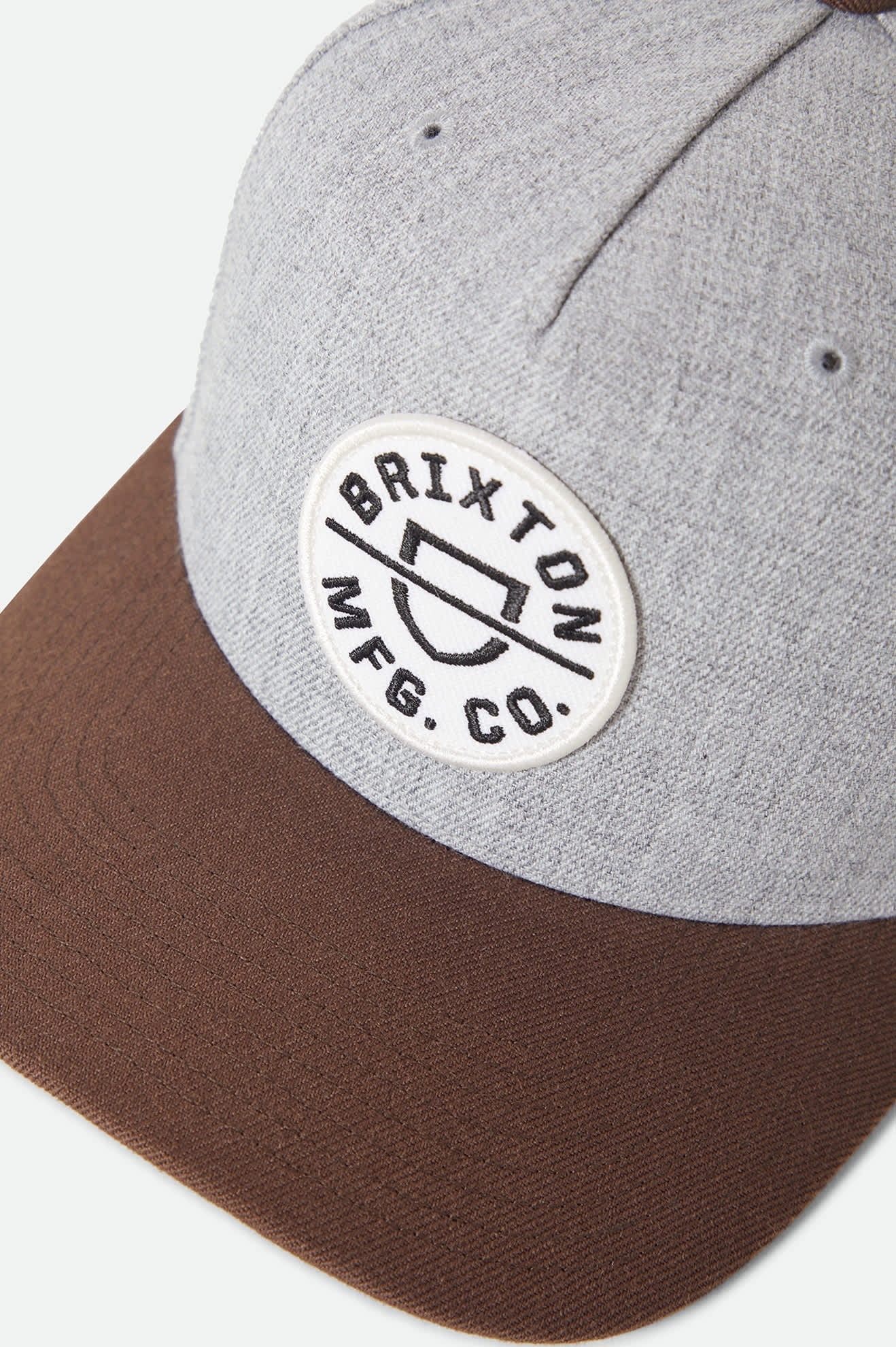 Brixton Crest NetPlus Snapback || Heather Grey/Pinecone Brown