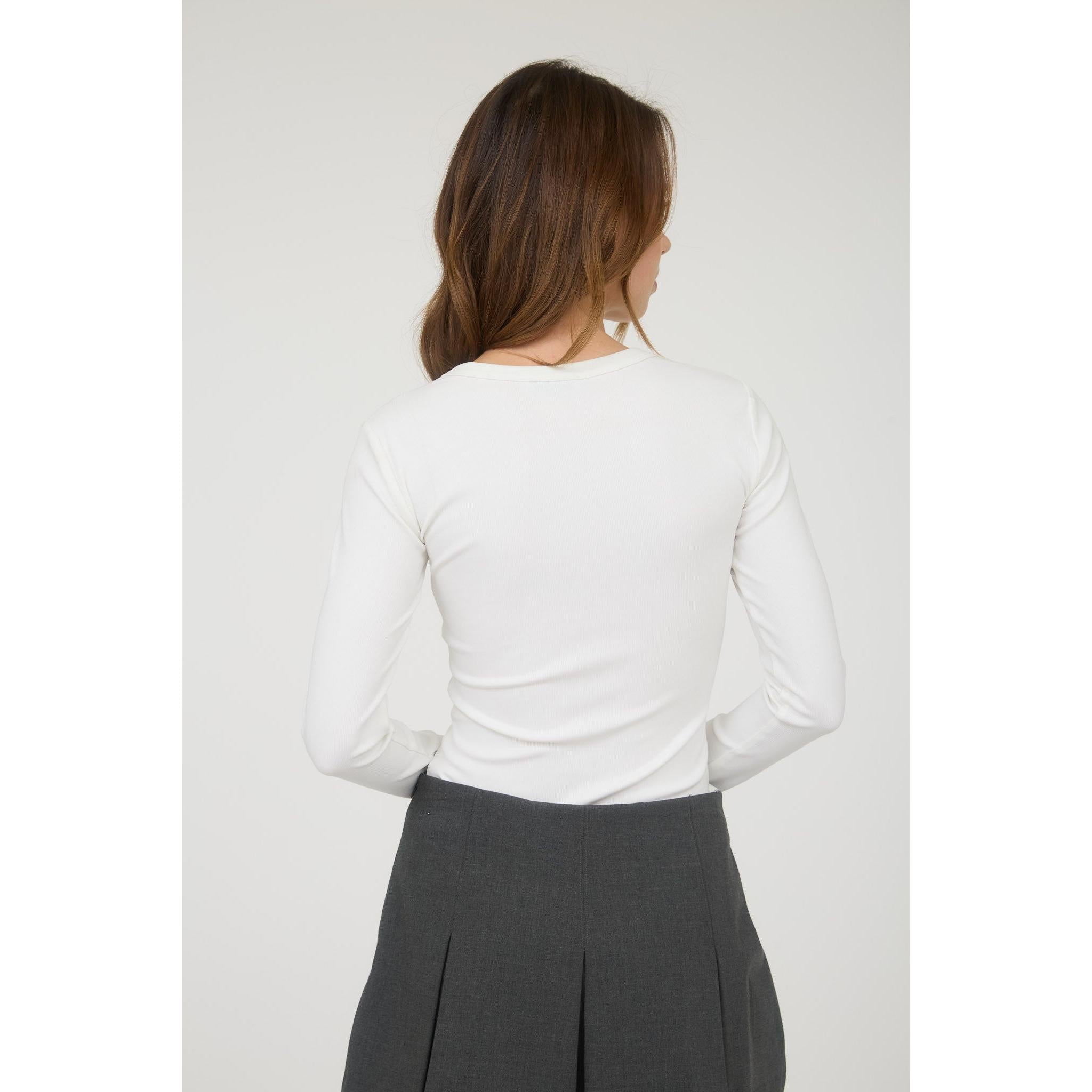 Ribbed Long Sleeve Henley