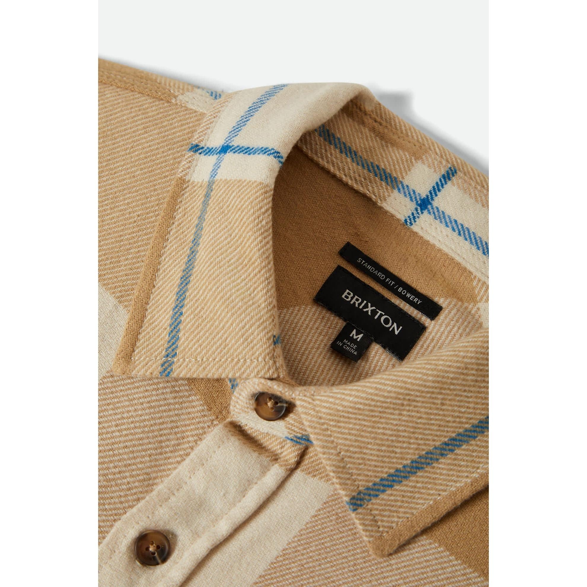 Brixton Bowery Flannel || Whitecap/Sand/Cyber Blue
