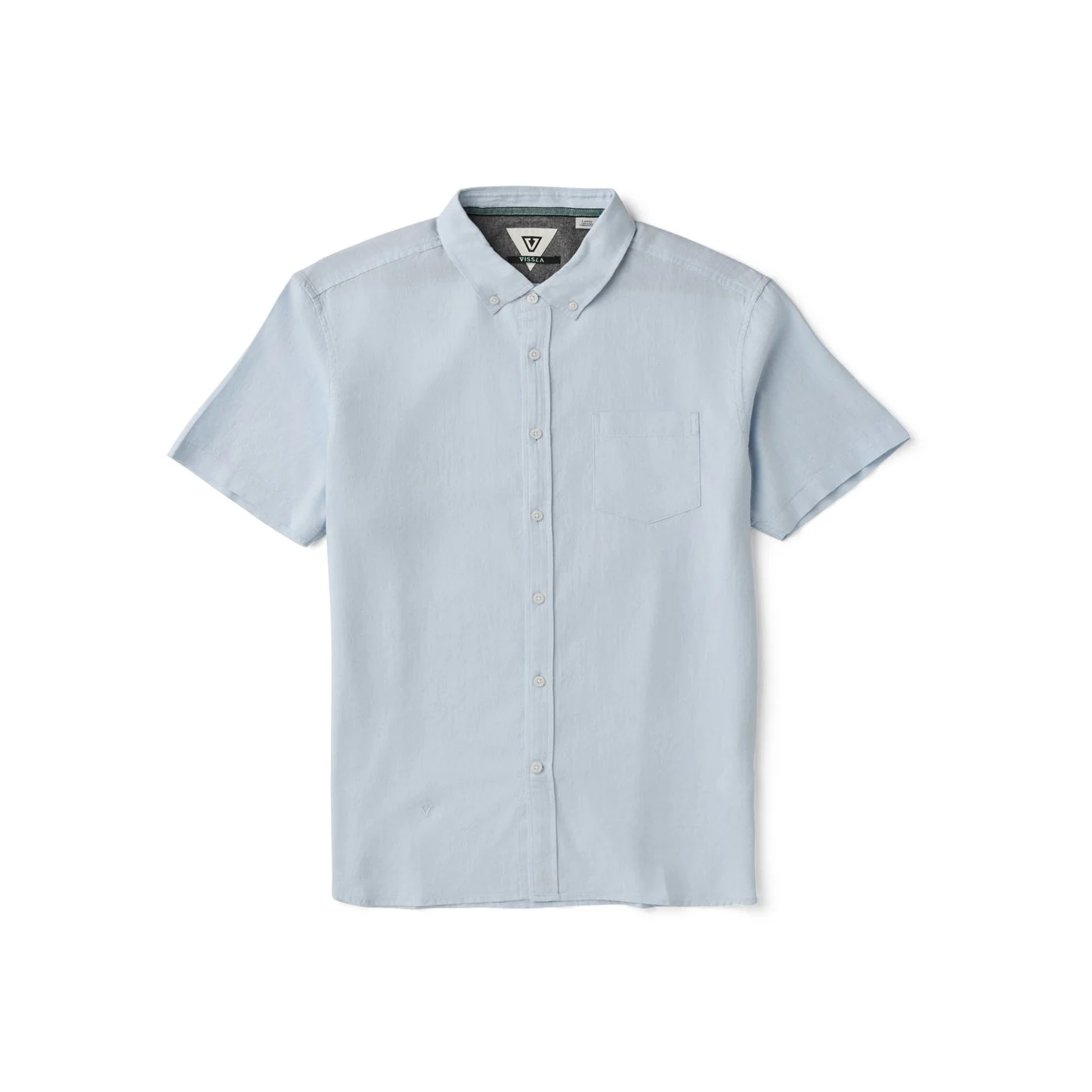 Vissla light blue button up short sleeve