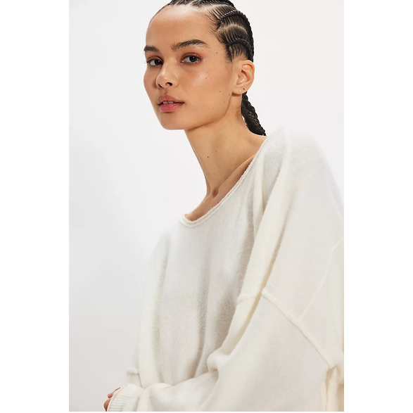 Free People See Me SoftSpun Pullover || Ivory Combo