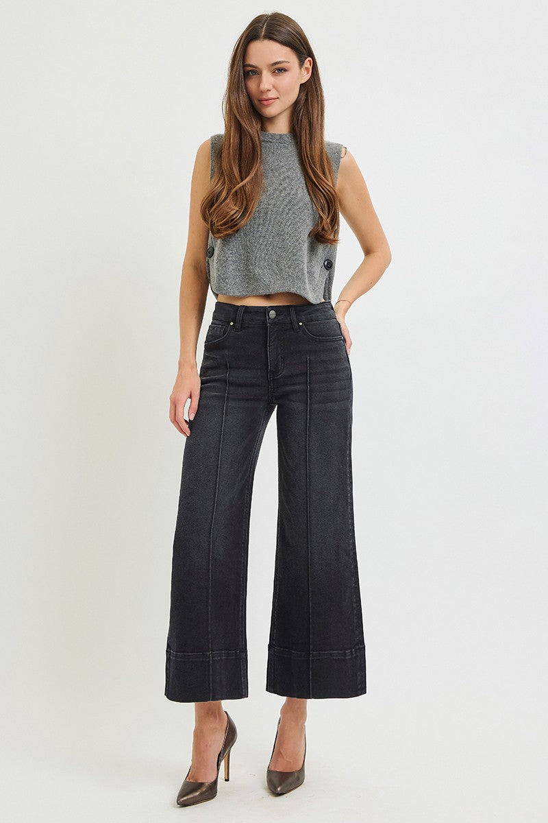 Risen cropped black jeans