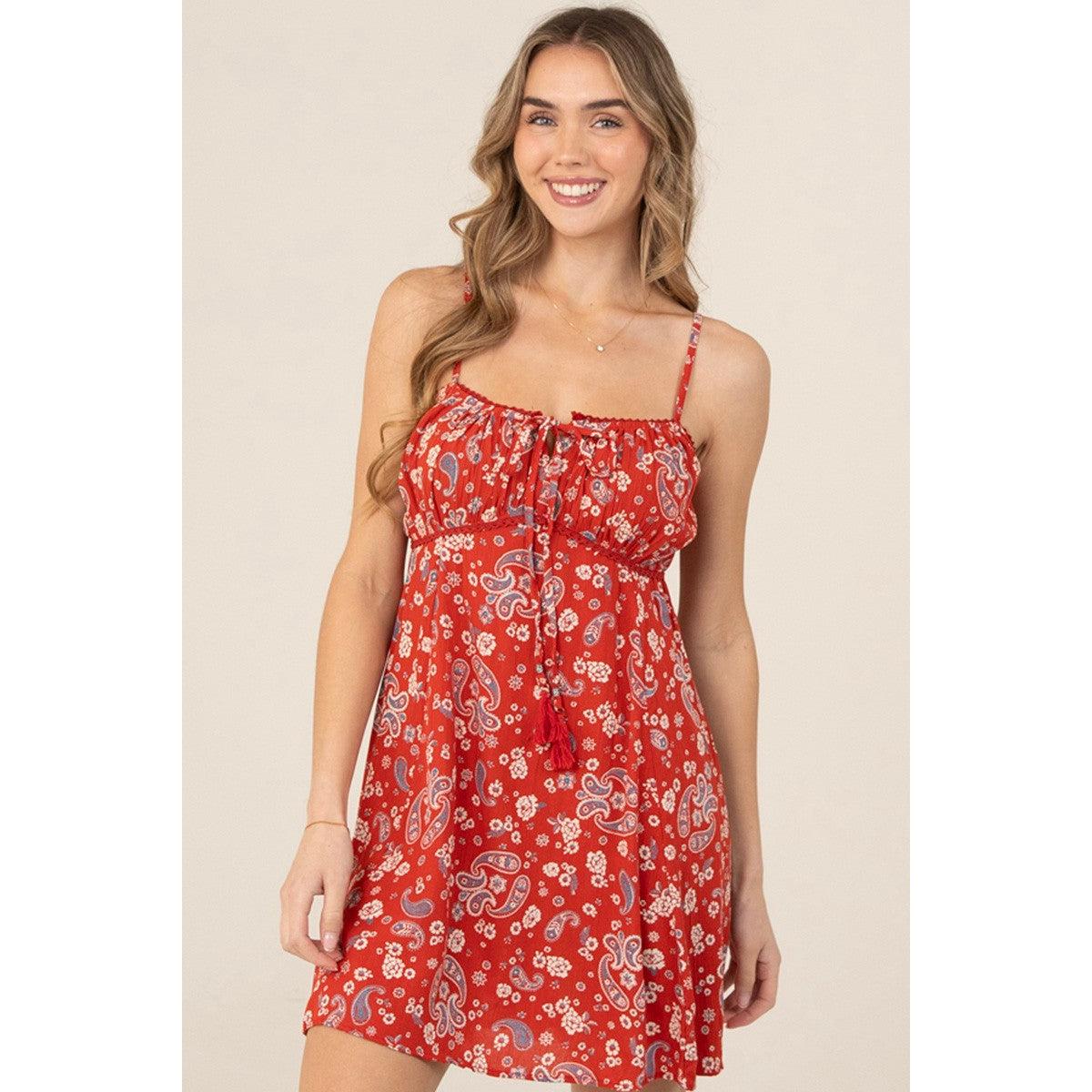 Paisley print dress