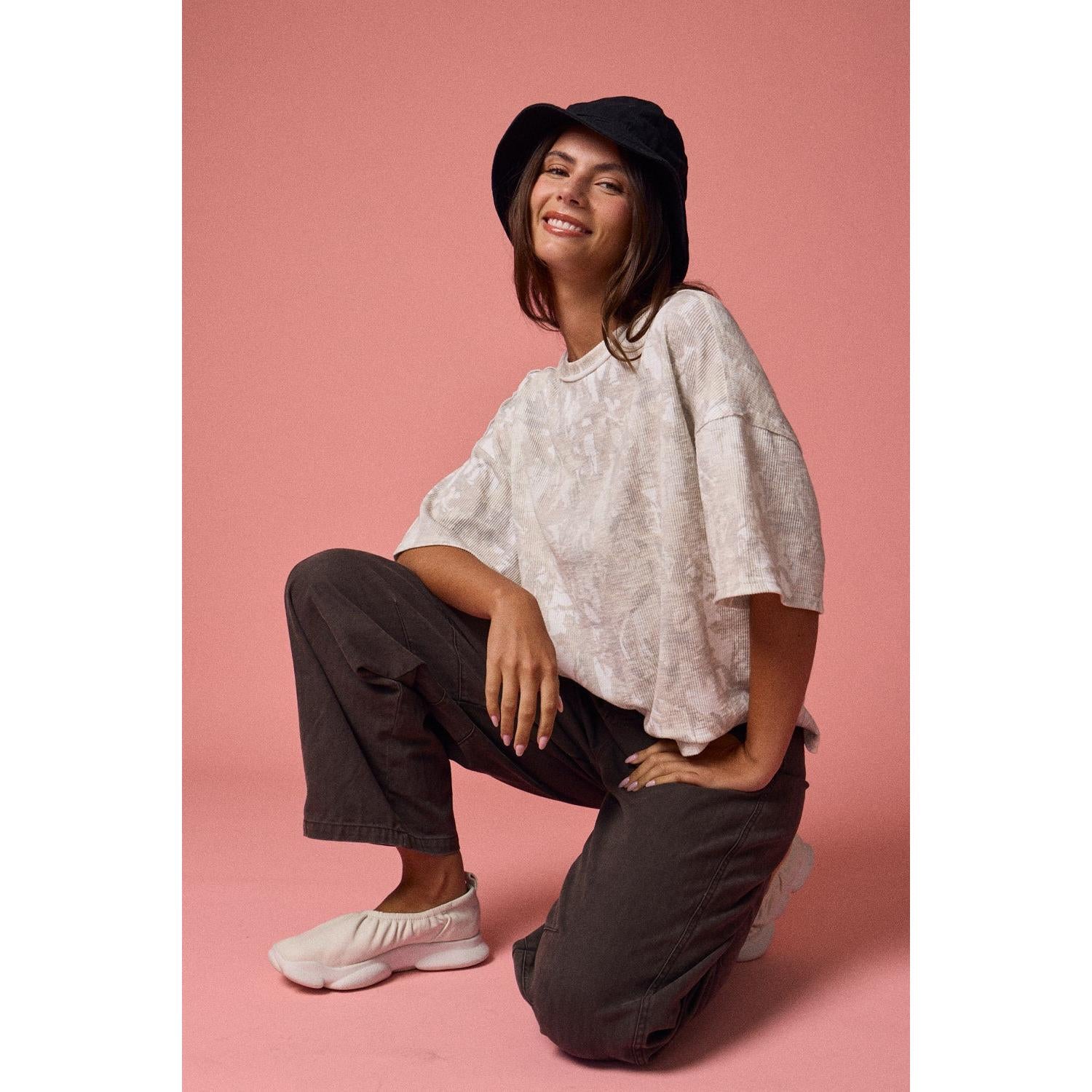 Relaxed Camo Ribbed Tee || Camo