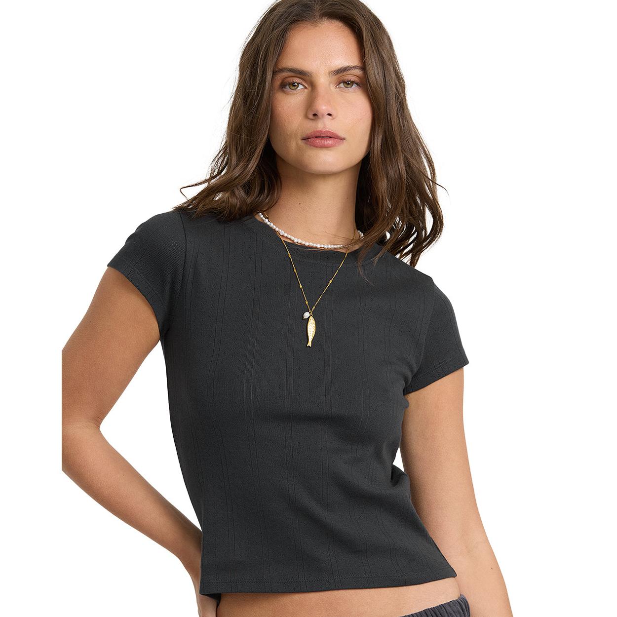 billabong pointelle tee
