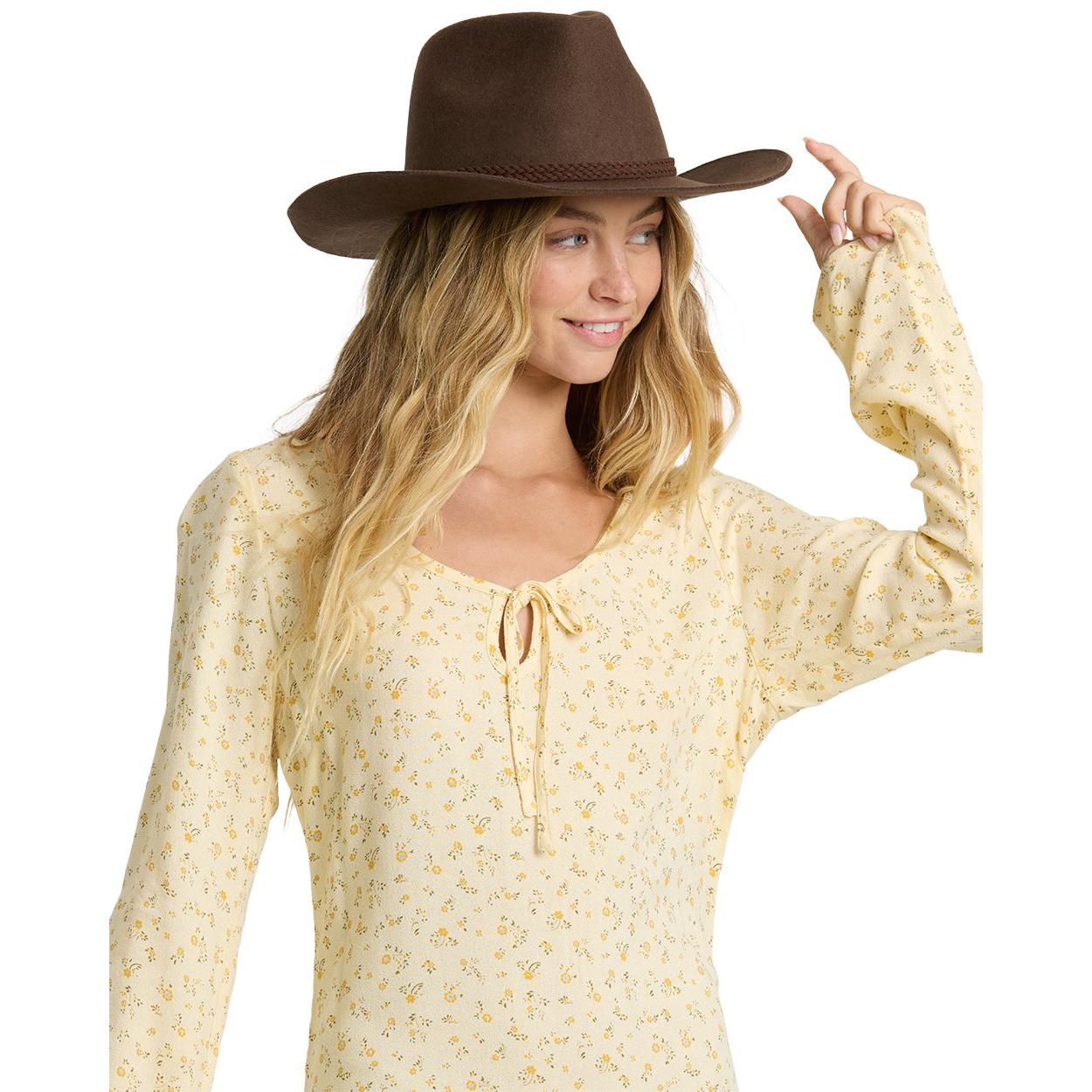 Billabong Fall For You Long Sleeve Mini Dress || Light Yellow