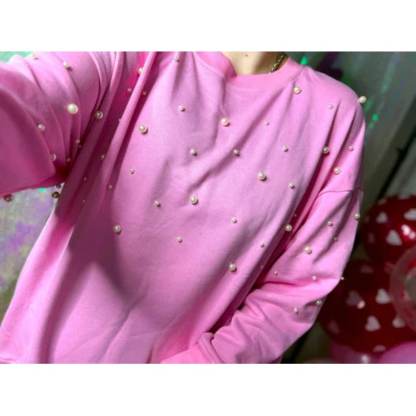 Pearl Sweatshirt || Pink