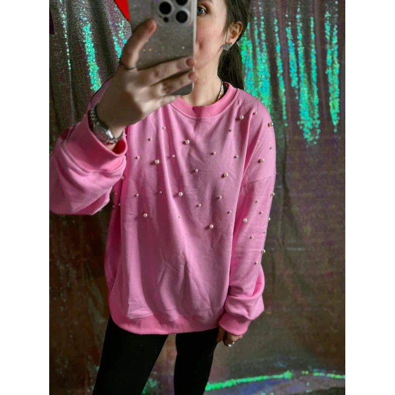 Pearl Sweatshirt || Pink