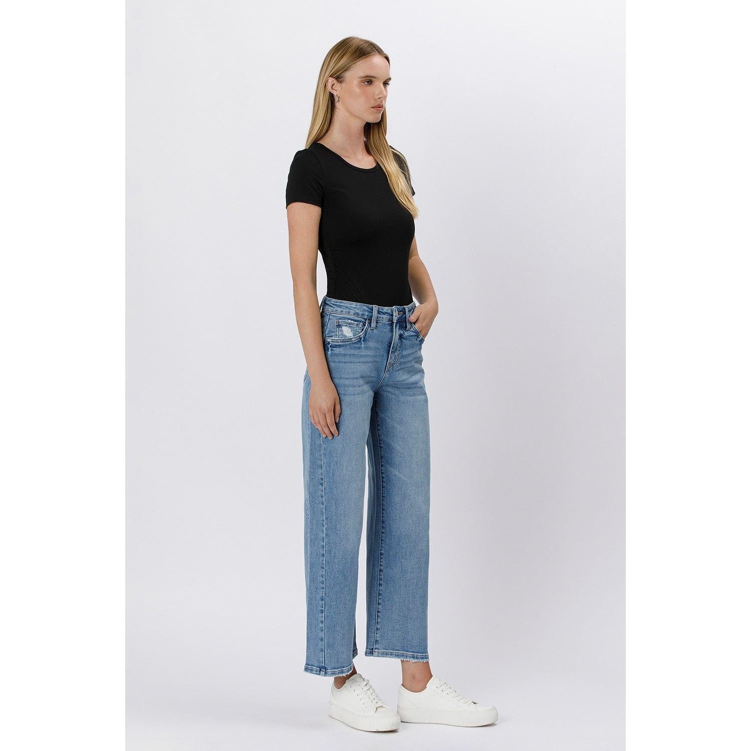 Lovervet High Rise Baggy Wide Jeans || Ideally