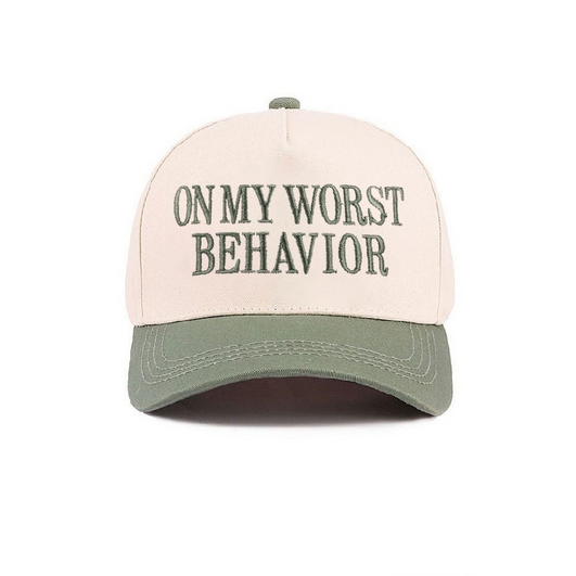 green On My Worst Behavior Hat