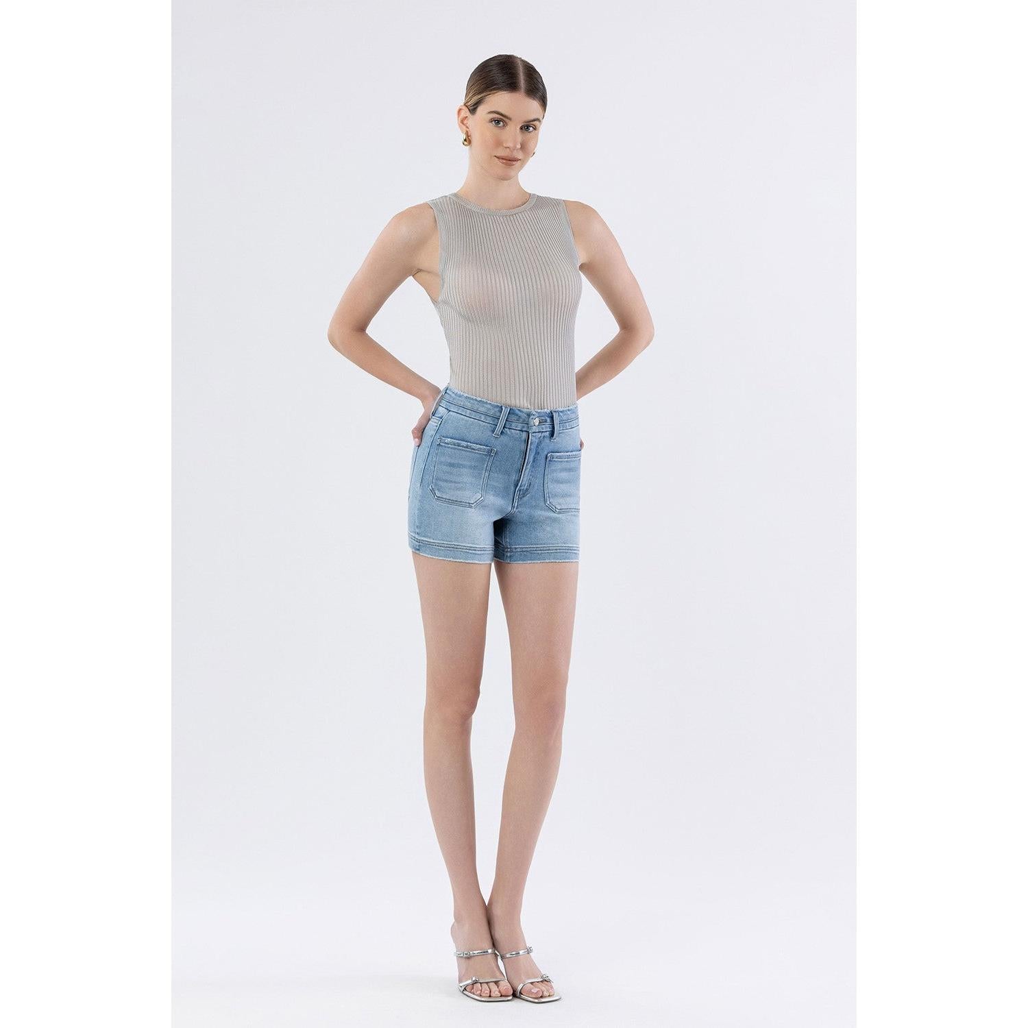 Lovervet High Rise Seamless Patch Pocket Shorts || Dutifully