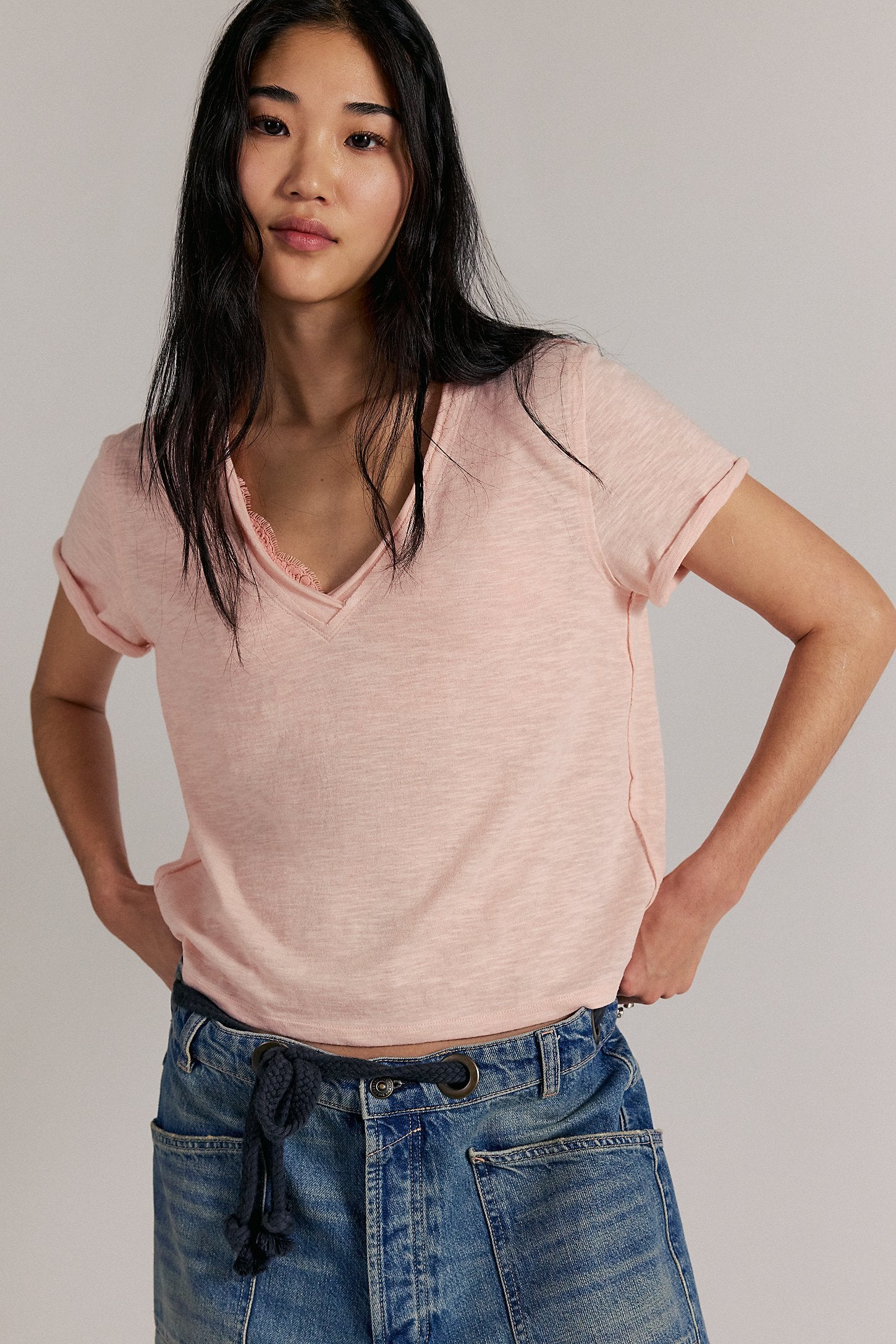 free people v-neck tee