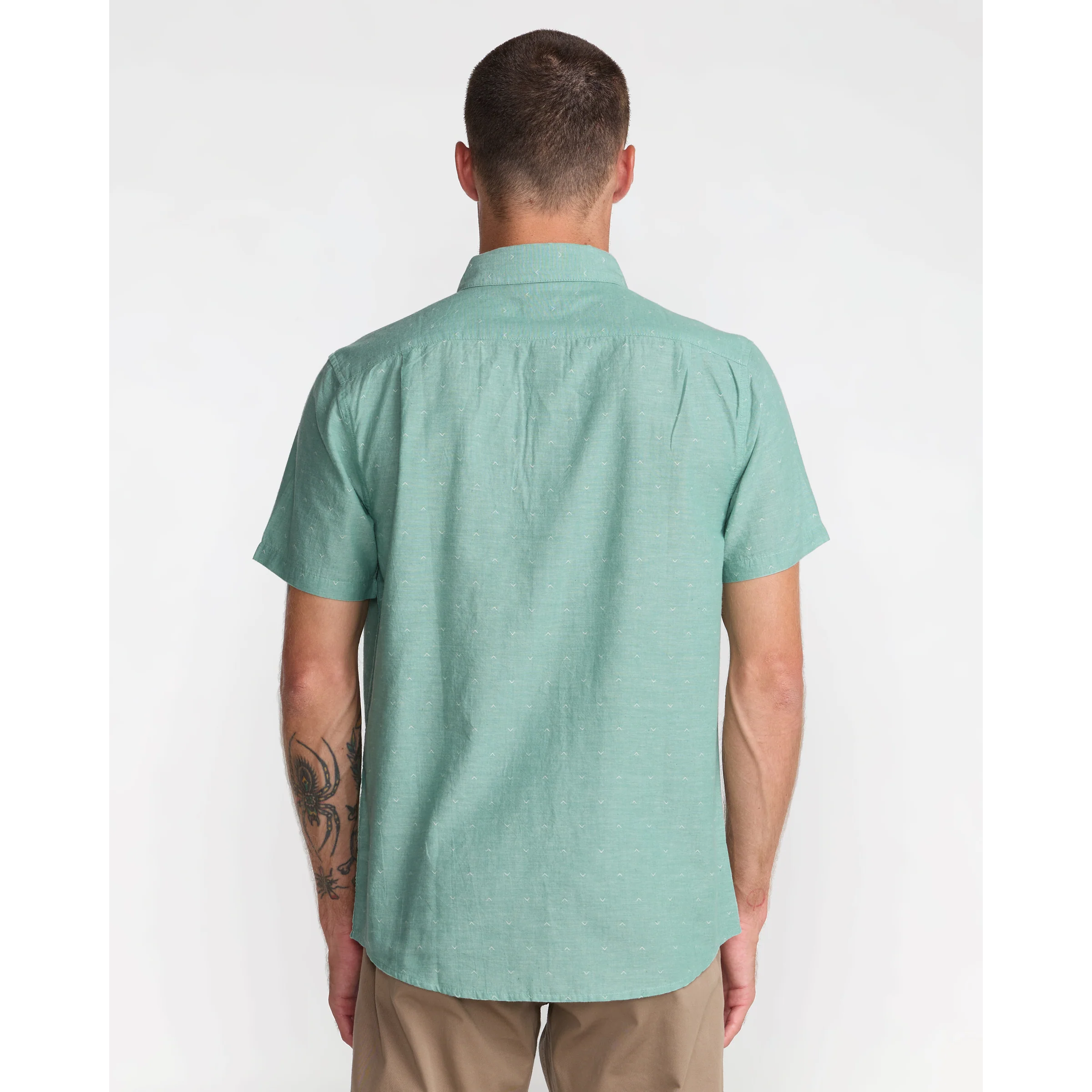 RVCA That'll Do Dobby Short Sleeve Shirt || Bottle Green
