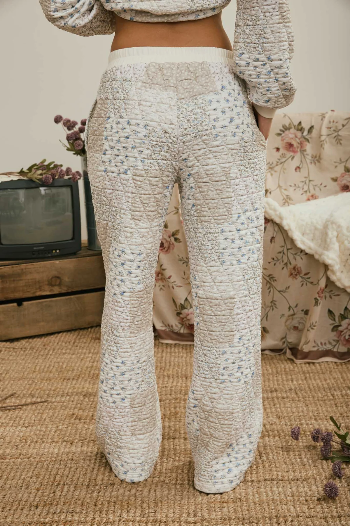Floral Patchwork Quilted Lounge Pants