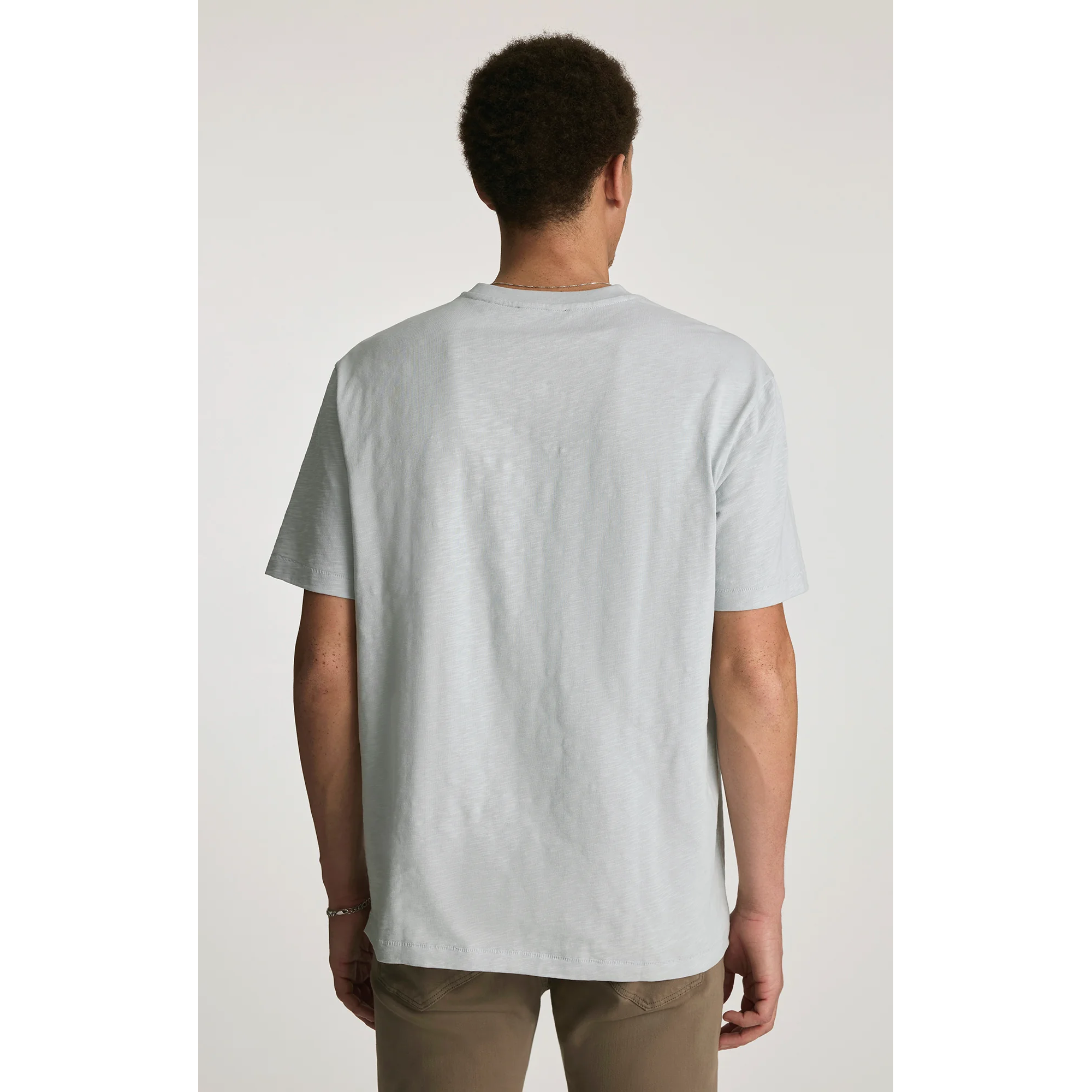 Mavi Slub Crew Neck T-Shirt || Pearl Blue