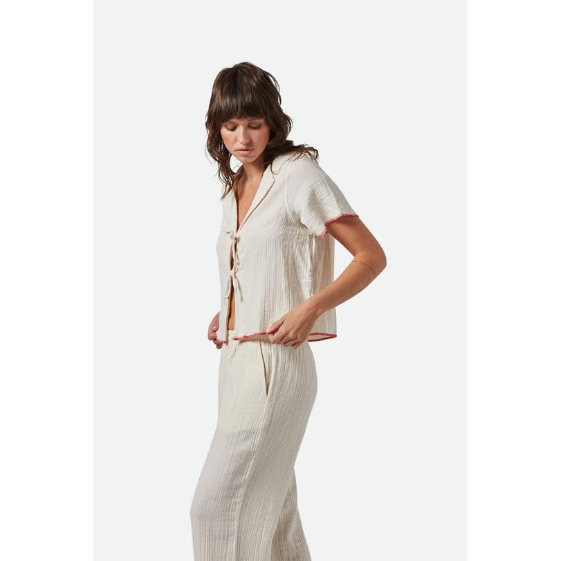 Brixton Wandering Tie Top || Off White