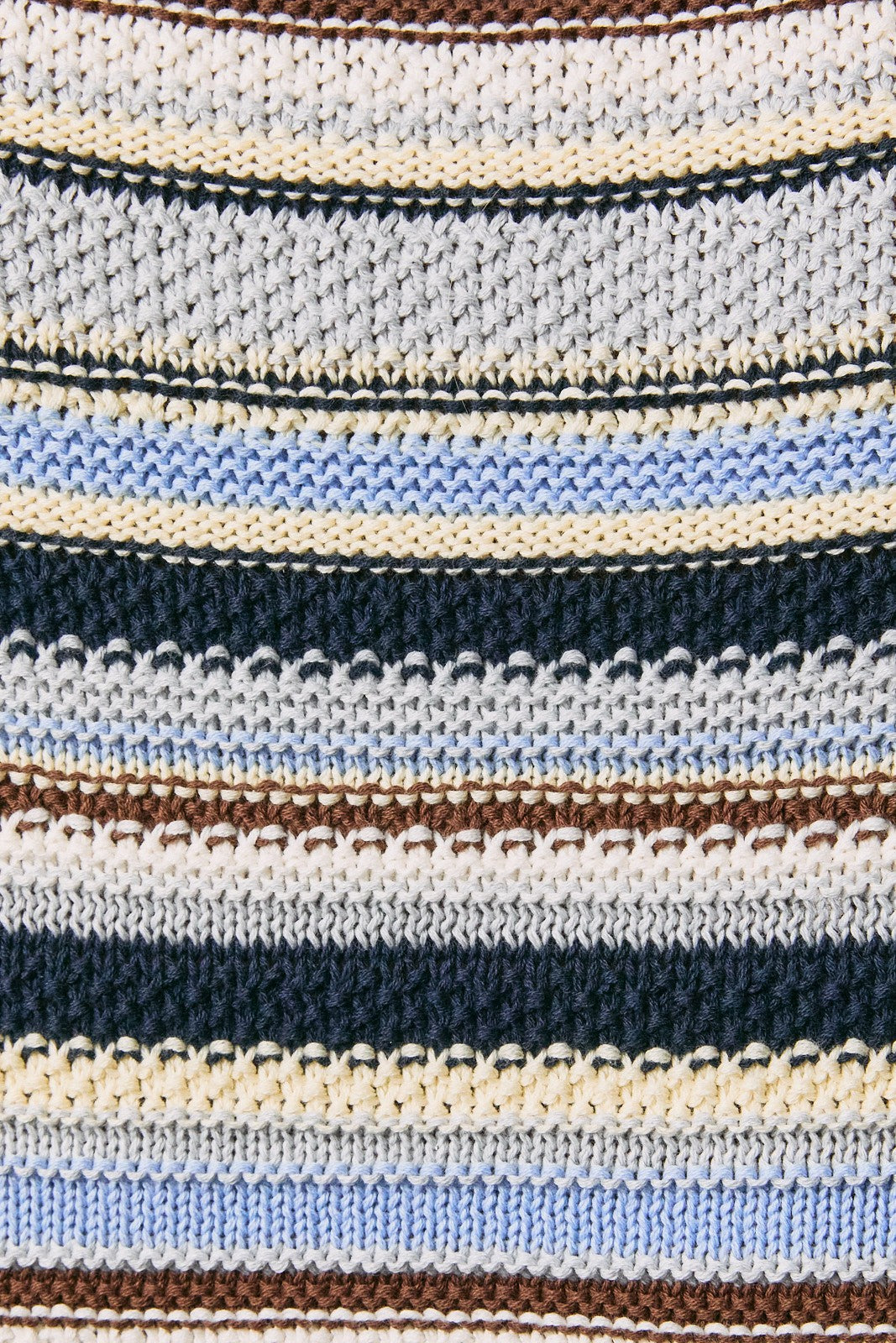 Boat Neck Sweater || Navy Multi Stripe