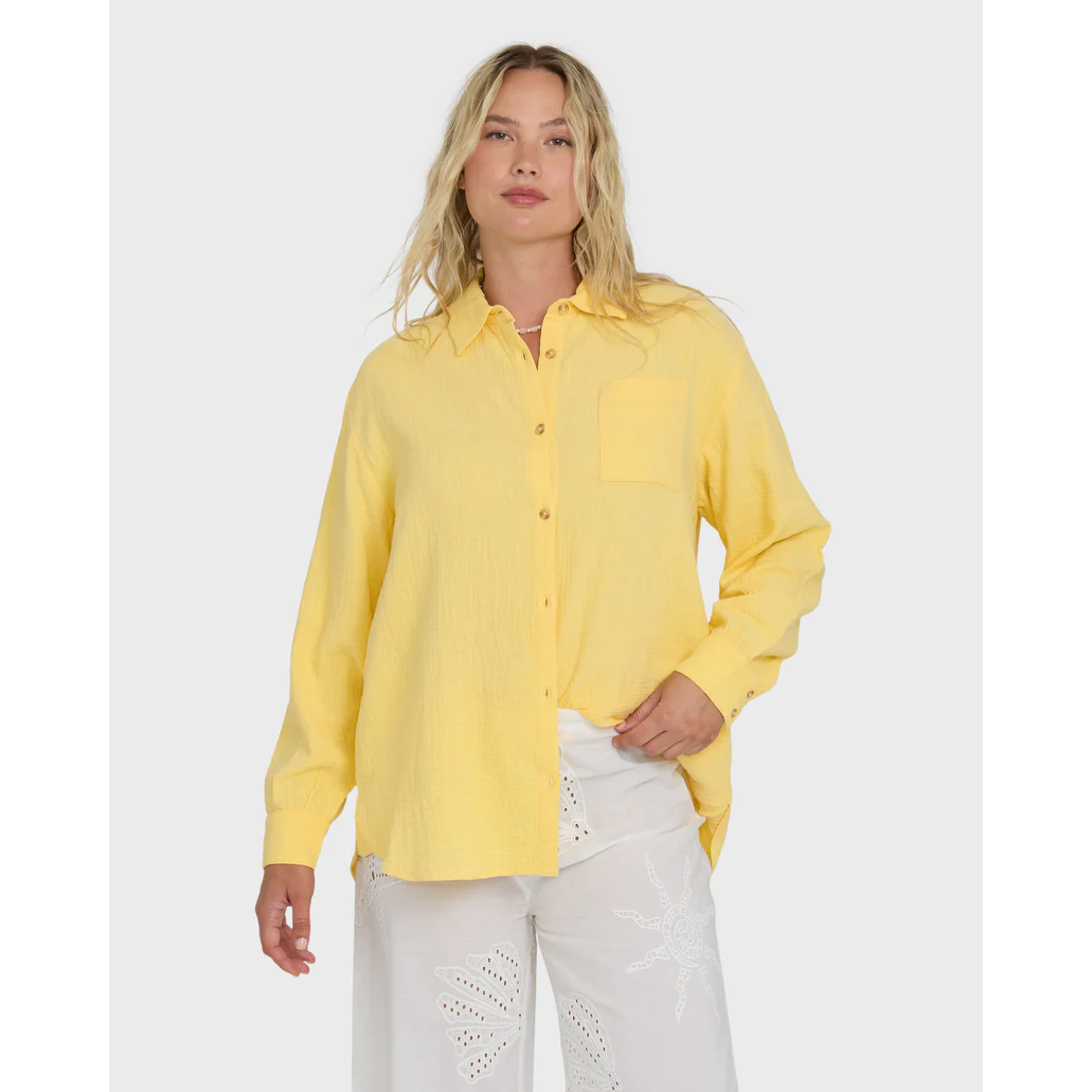 Billabong cotton long sleeve button up
