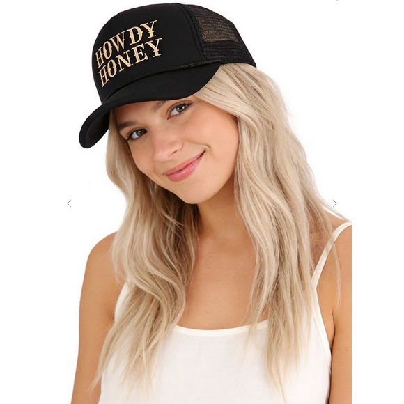 Howdy Honey Trucker hat black