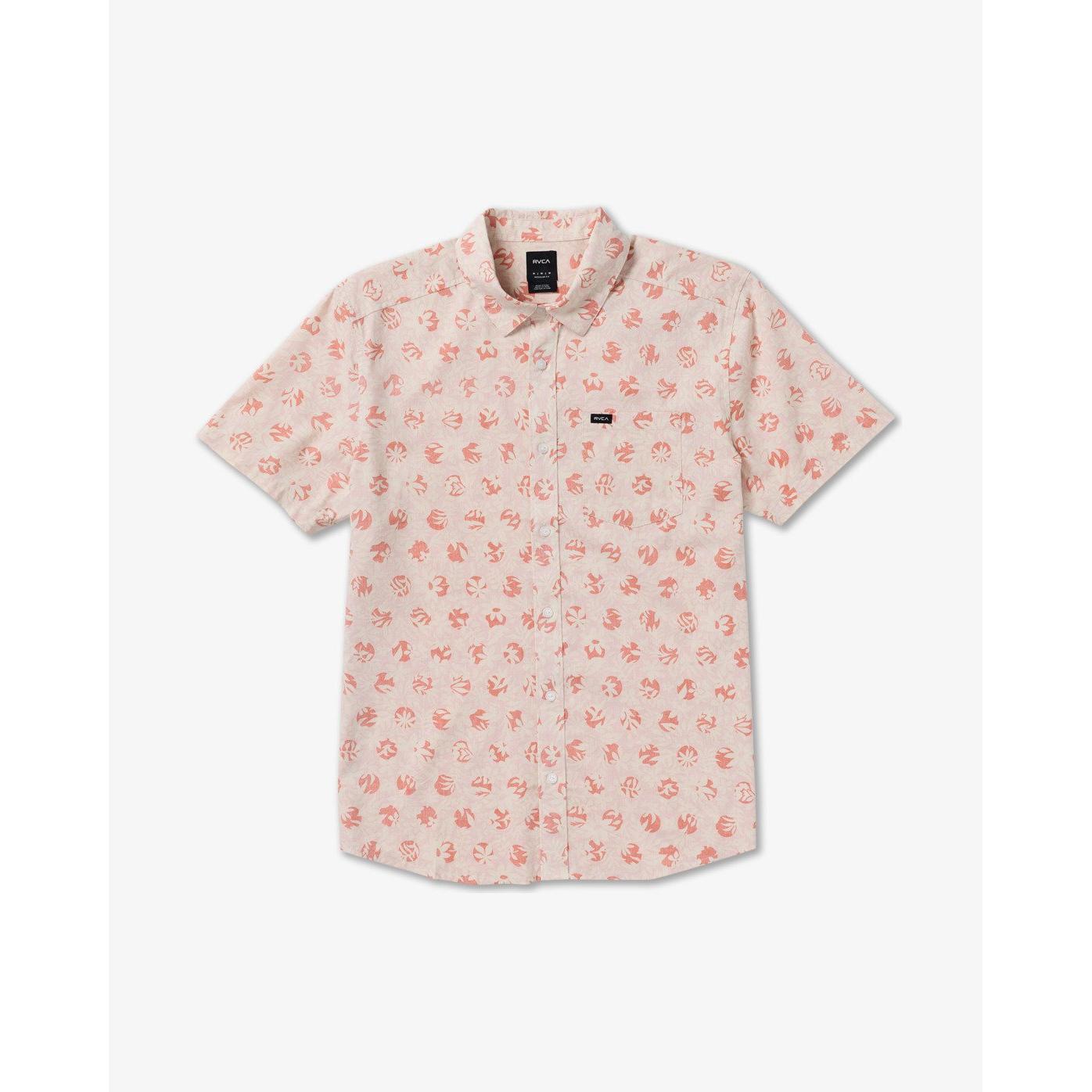 RVCA Botanical Short Sleeve Shirt || Blush