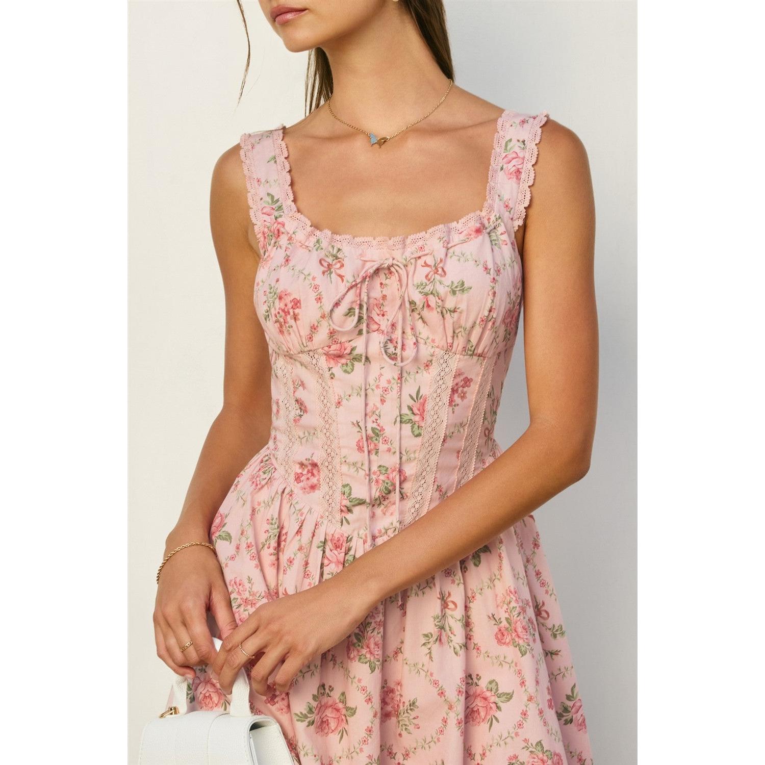 Romantic Garden Lace Corset Dress