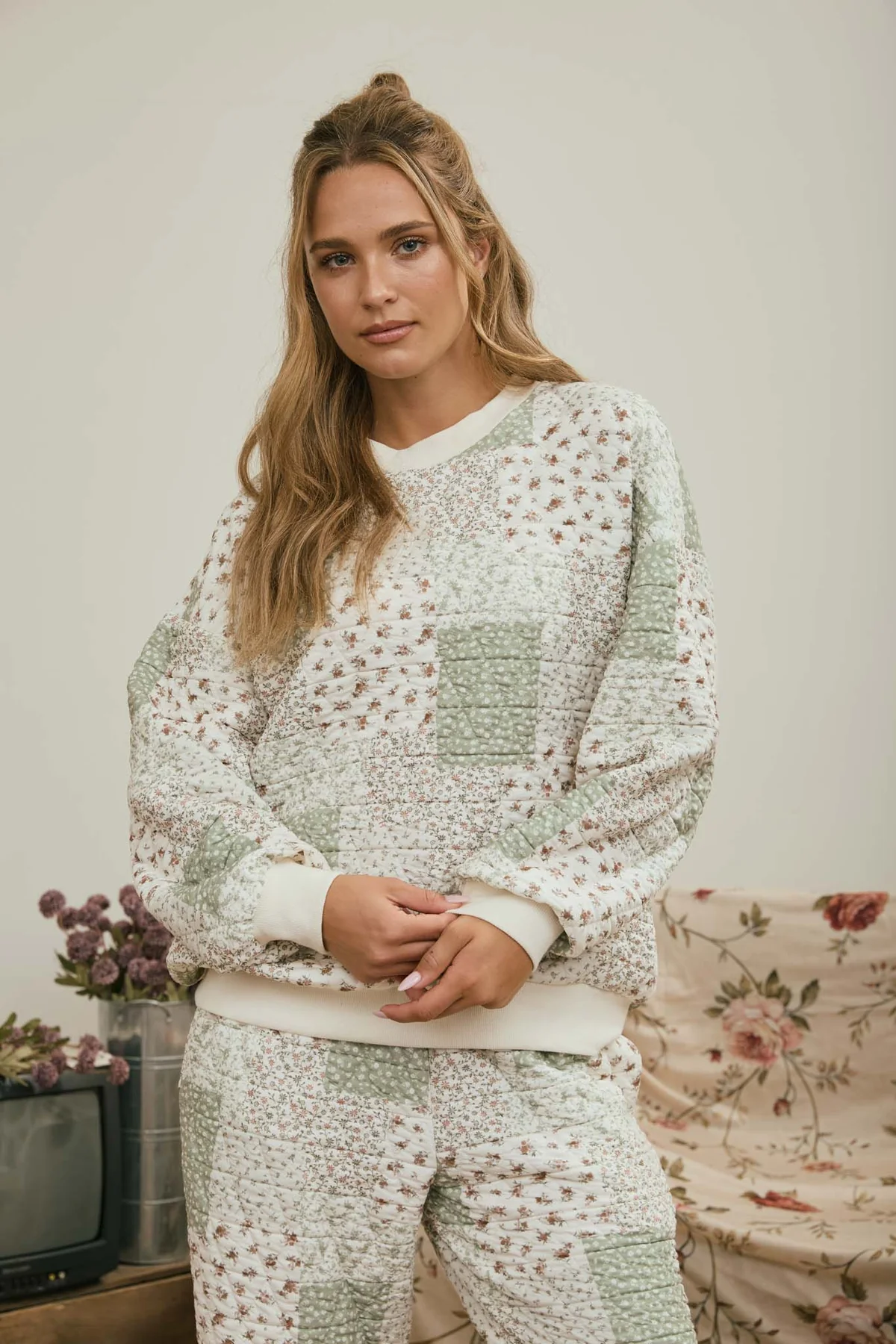 quilted patchwork top