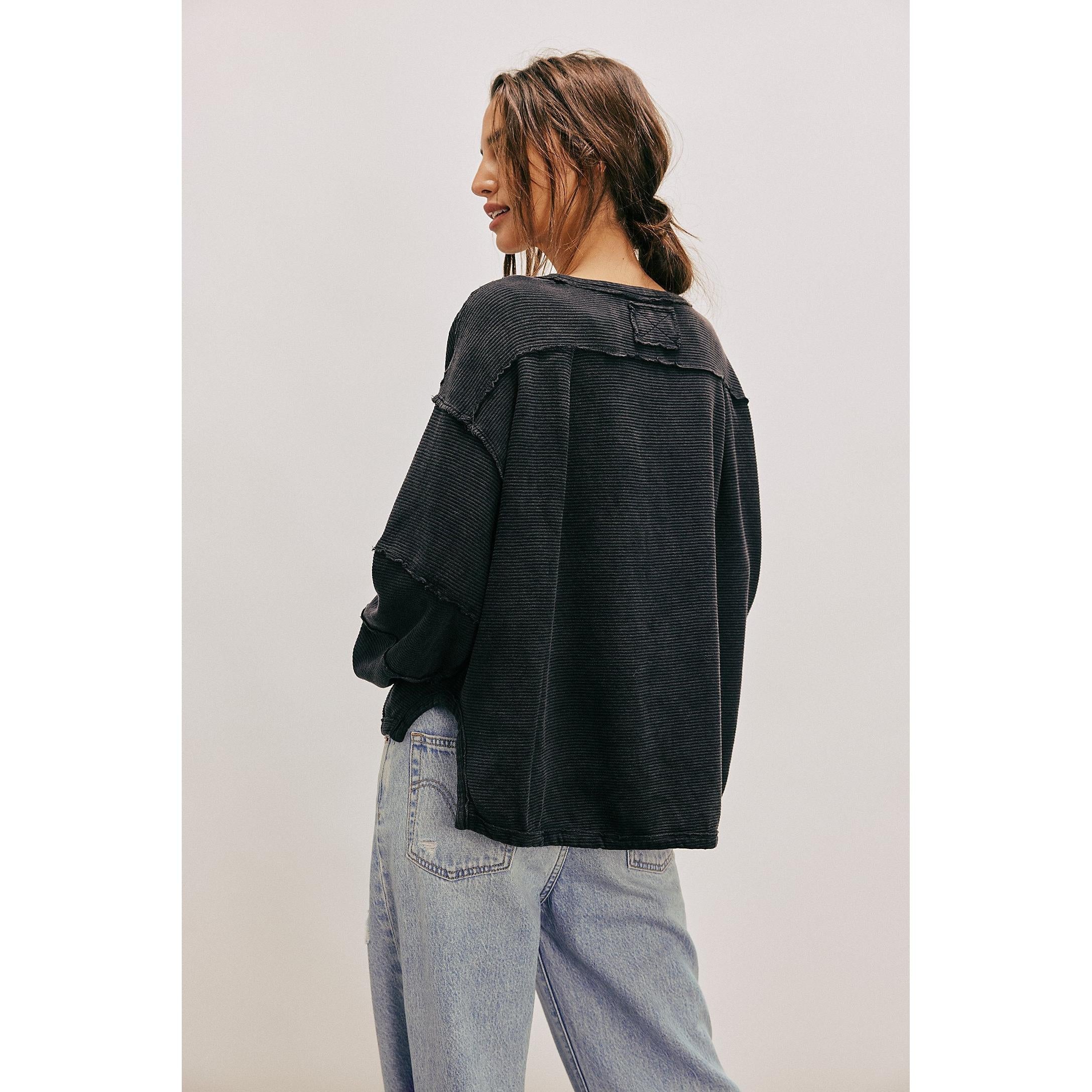 Free People Total Eclipse Tee || Black